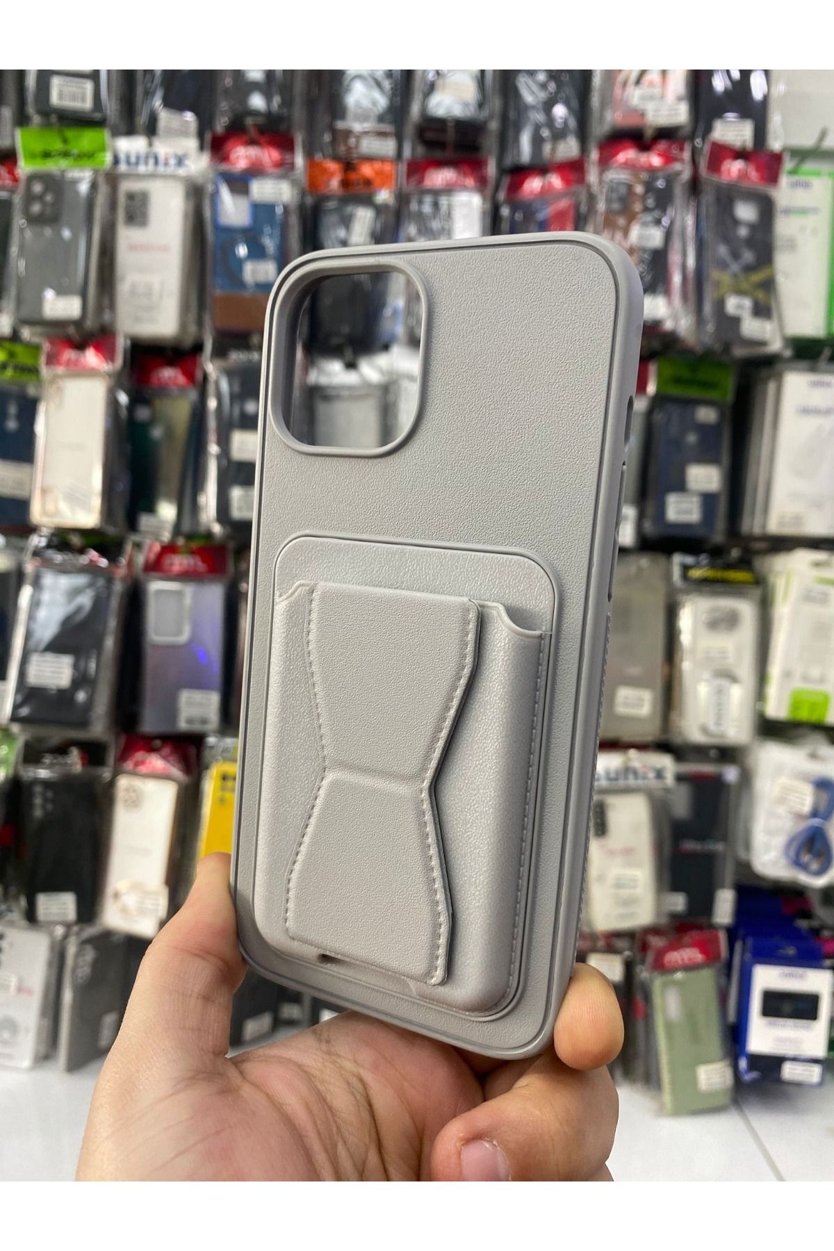 Soffany İPHONE 15 PRO MAX STAND DERİ KARTLIKLI KILIF