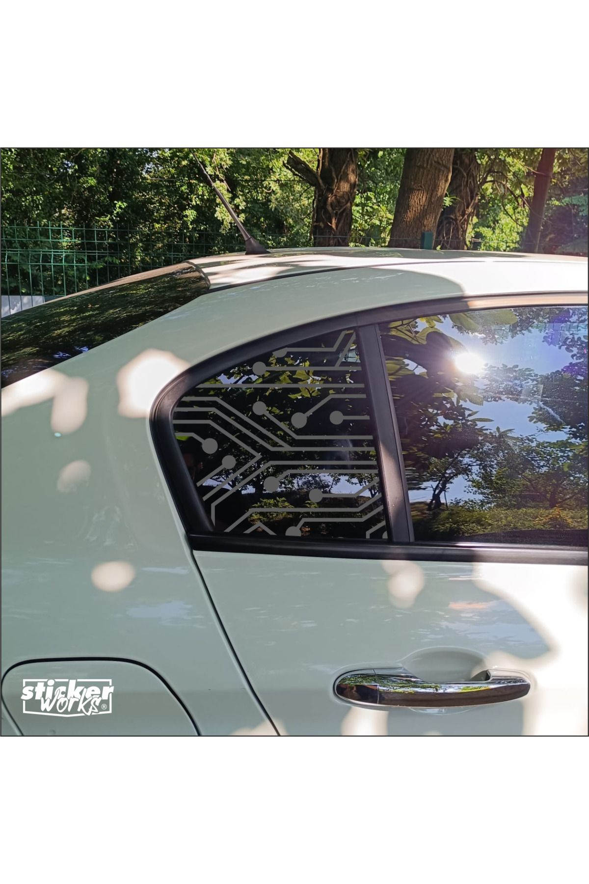 Sticker Works EGEA Kelebek Cam Devre Desen - SAĞ SOL