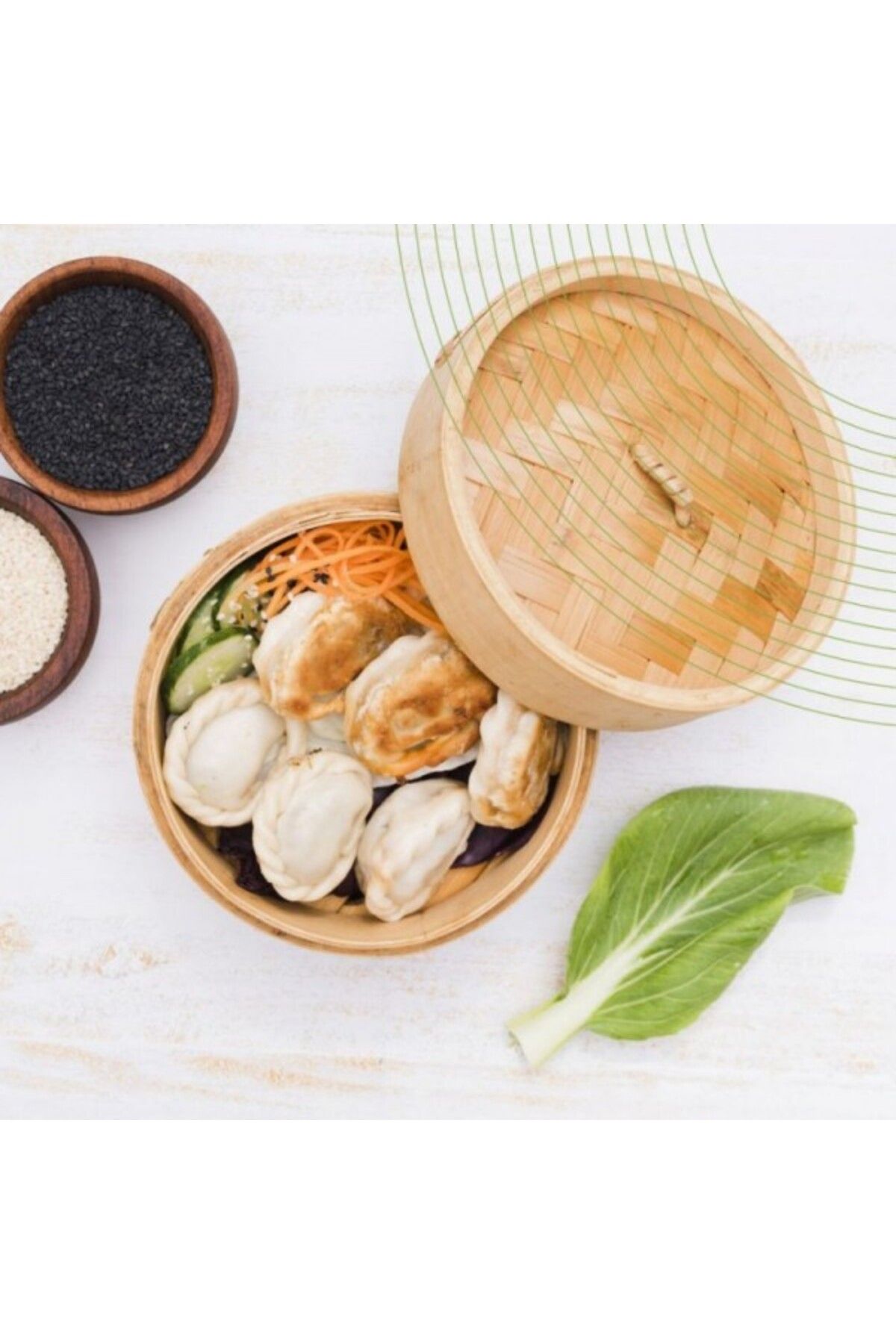 Quttin-Bamboo steaming basket, Quttin, 20 cm diameter 3