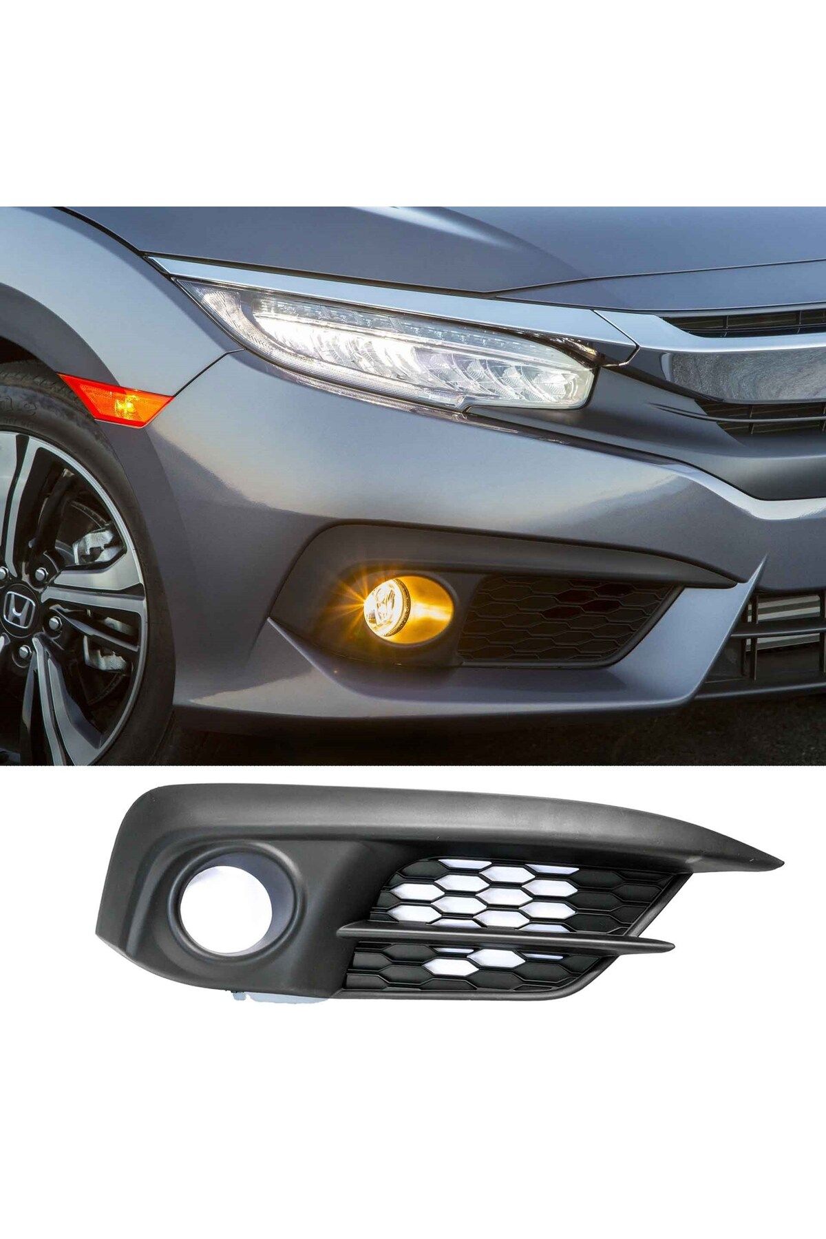 3K Honda Civic Fc5 Sağ Sis Kapağı 2017-2018-2019 Makyajsız Kasa
