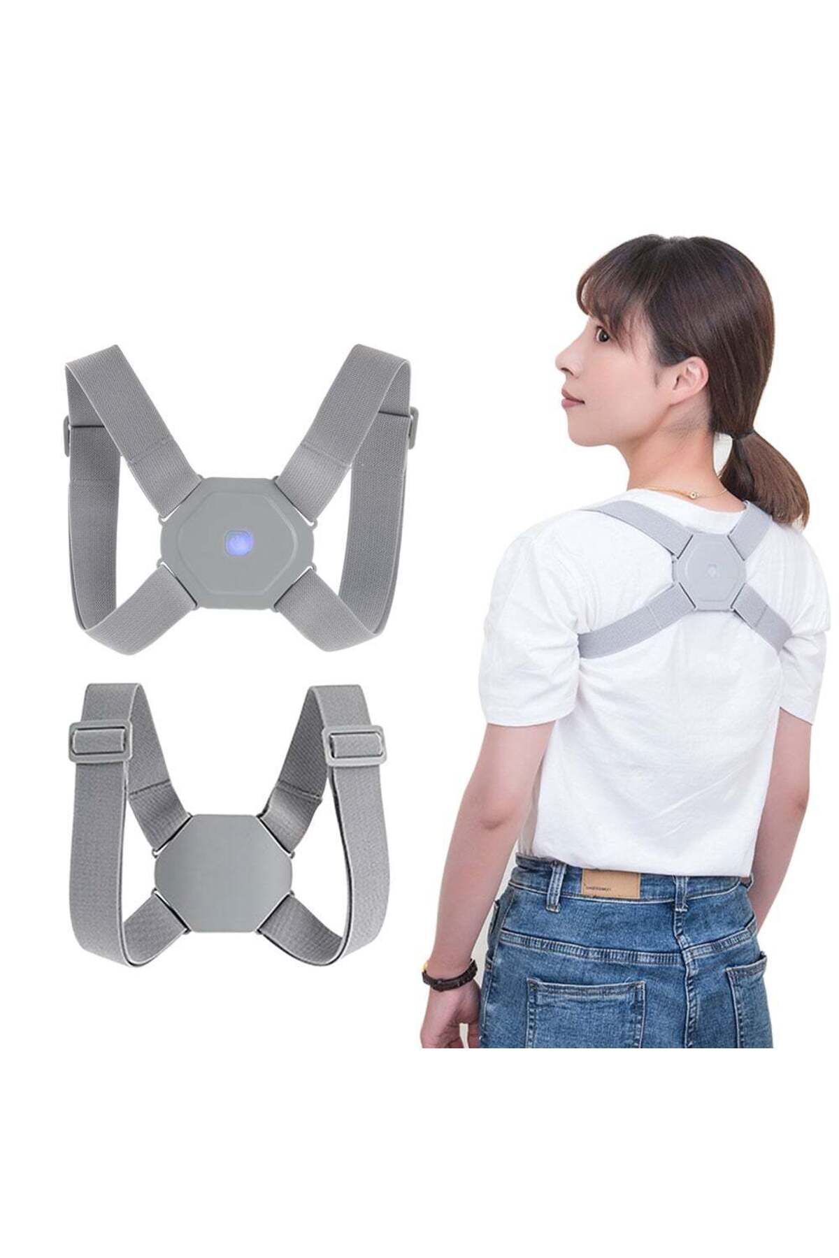 Zayla Unisex Titreşim Sensörlü Kamburluk Önleyici Dik Duruş Ayarlanabilir Akıllı Korse