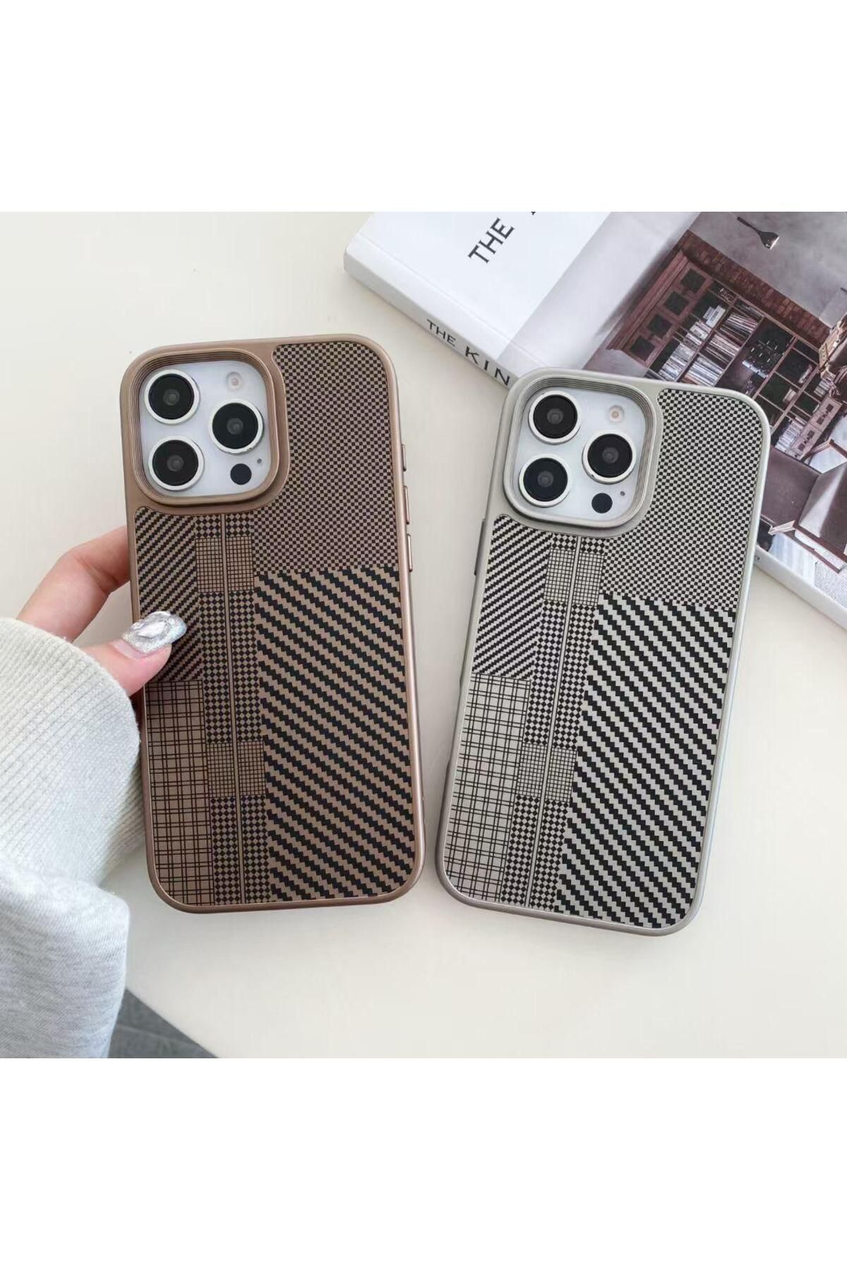 SEMERS iPhone 16 Pro Max Uyumlu Geometrik Desenli Koruma Kılıfı