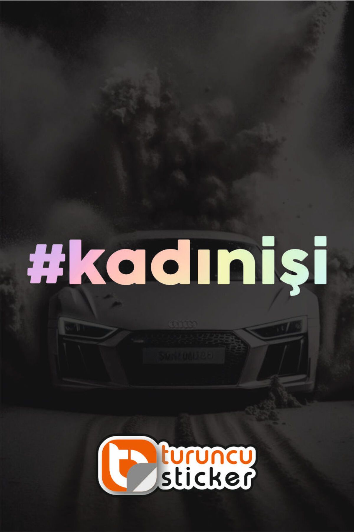 Turuncu #kadınişi Sticker Etiket 15×3 cm – Araç – Motor – Laptop – Kask Etiket Sticker