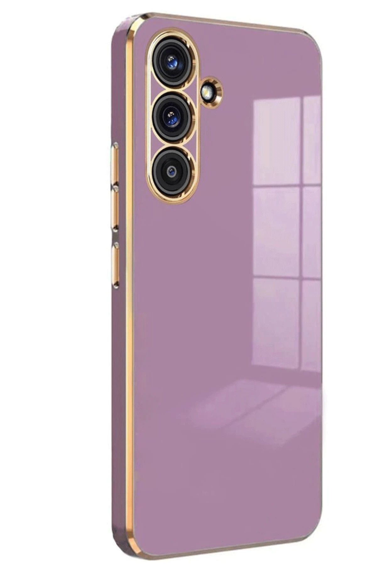 NewFace Samsung Galaxy A24 4G Kılıf Volet Silikon - Mor YNSMR