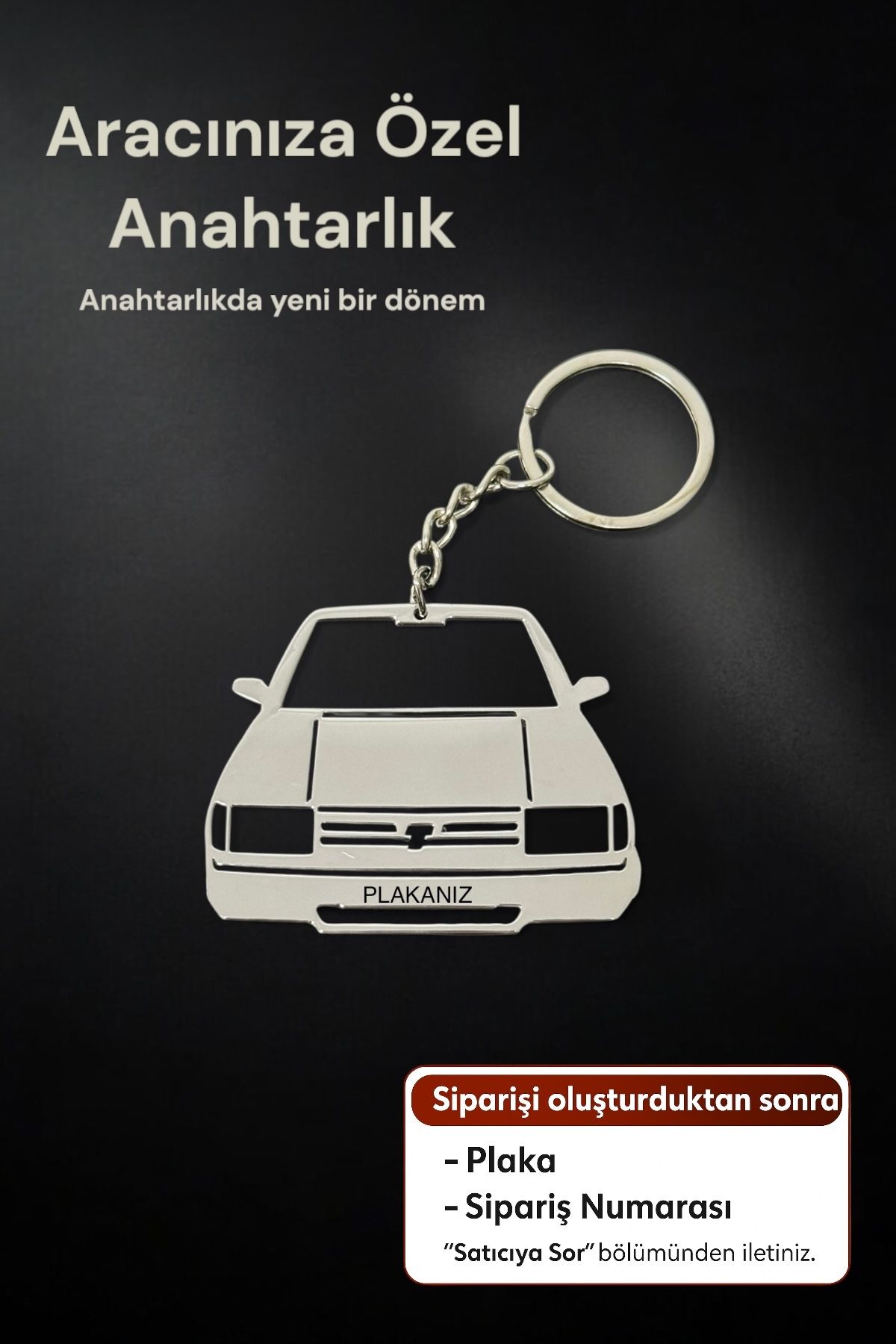PROCAART Kişiye Özel Tofaş Paslanmaz Çelik Anahtarlık