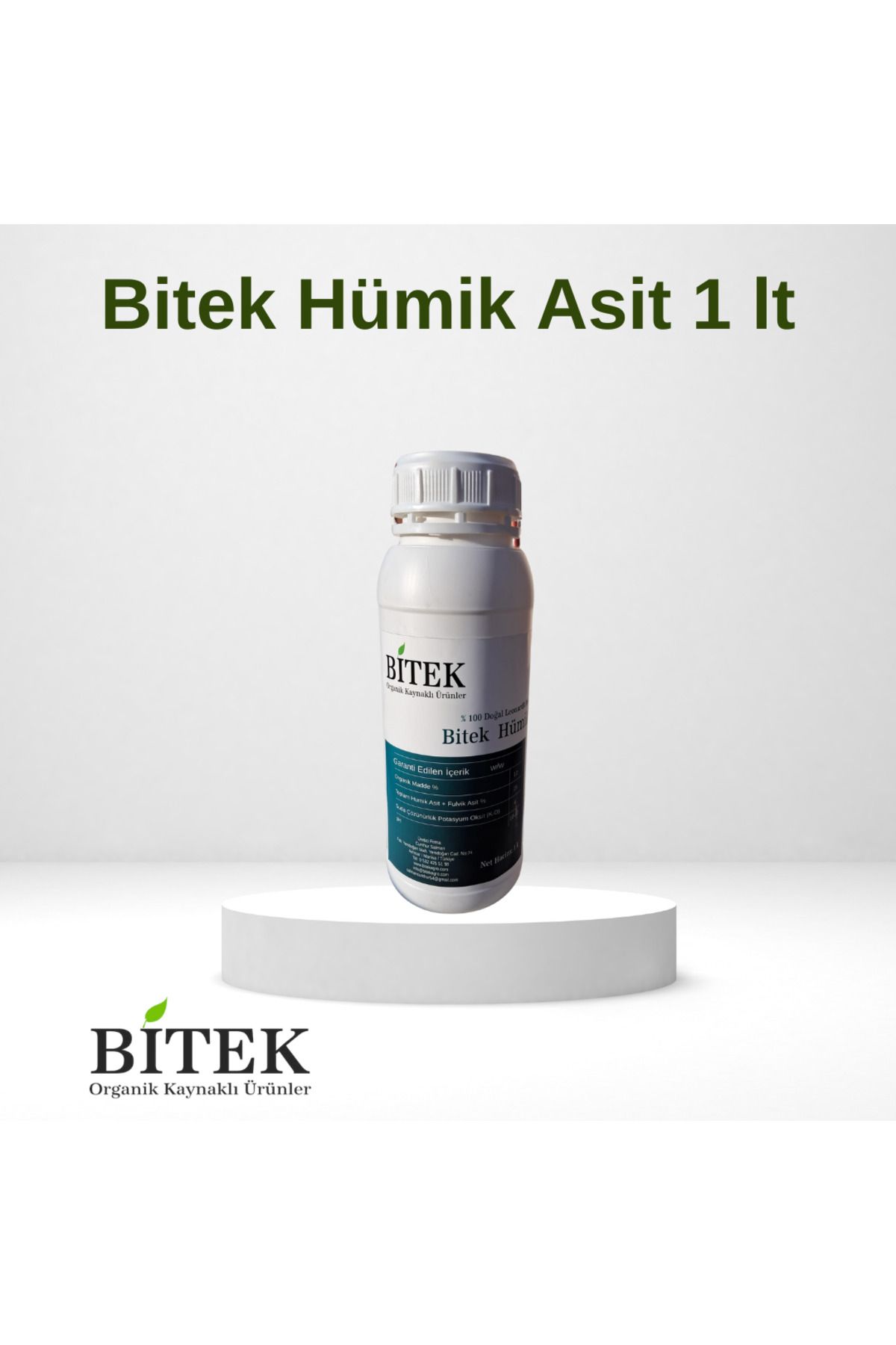 BİTEK ORGANİK Bitek Hümik Asit 1 lt Leonardit Menşeili Humik Fülvik Asit