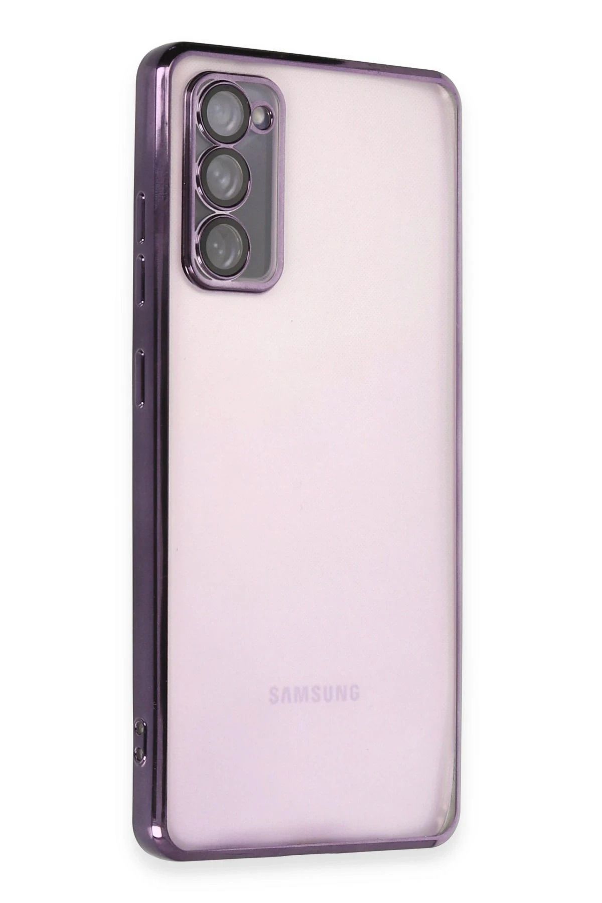 NewFace Samsung Galaxy S20 FE Kılıf Lensli Silikon - Mor YNSMR
