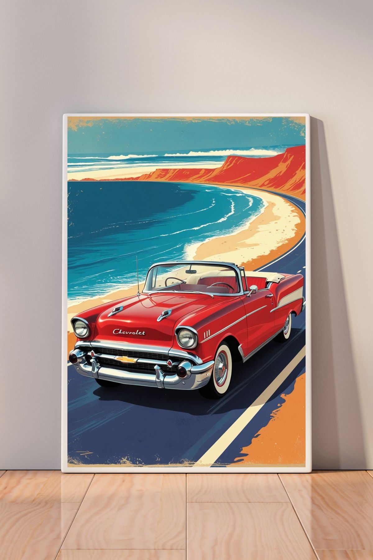 Dekorella Vintage Retro Çerçeve Görünümlü 40x60 cm Dekota Tablo – 3 mm Kalınlık T1022