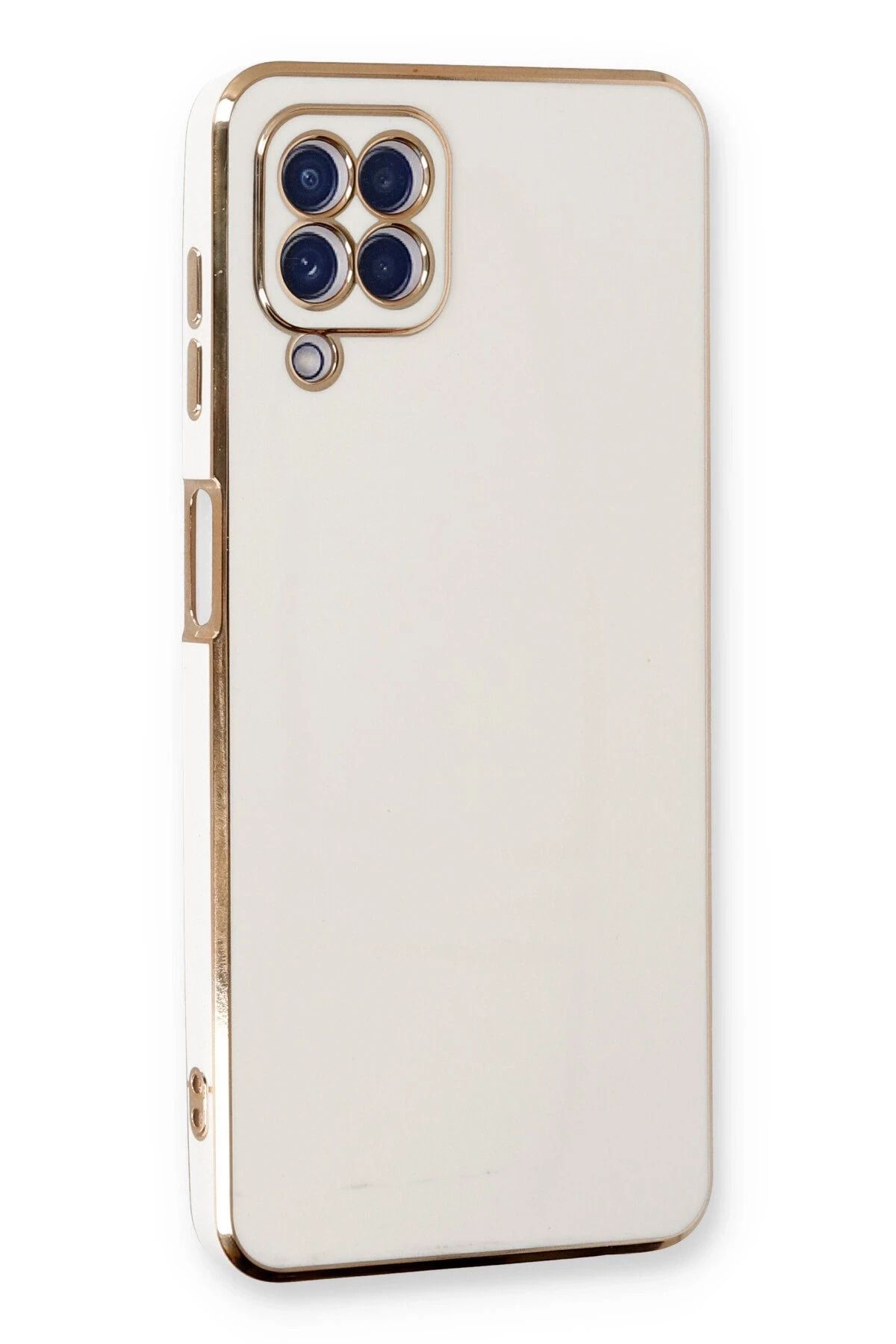 NewFace Samsung Galaxy A22 Kılıf Volet Silikon - Beyaz YNSMR