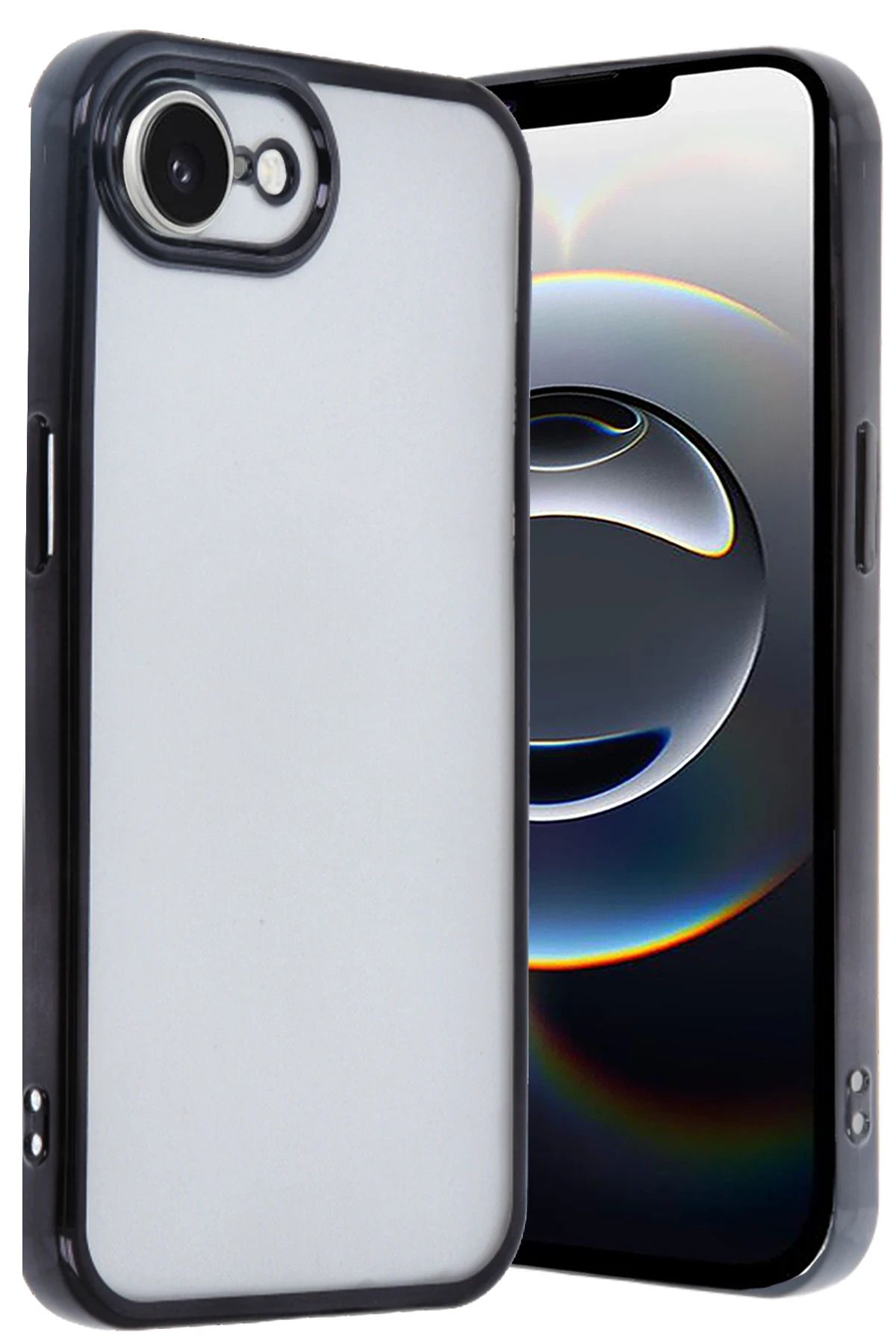 NewFace iPhone 16E Kılıf Lensli Silikon - Siyah YNSMR