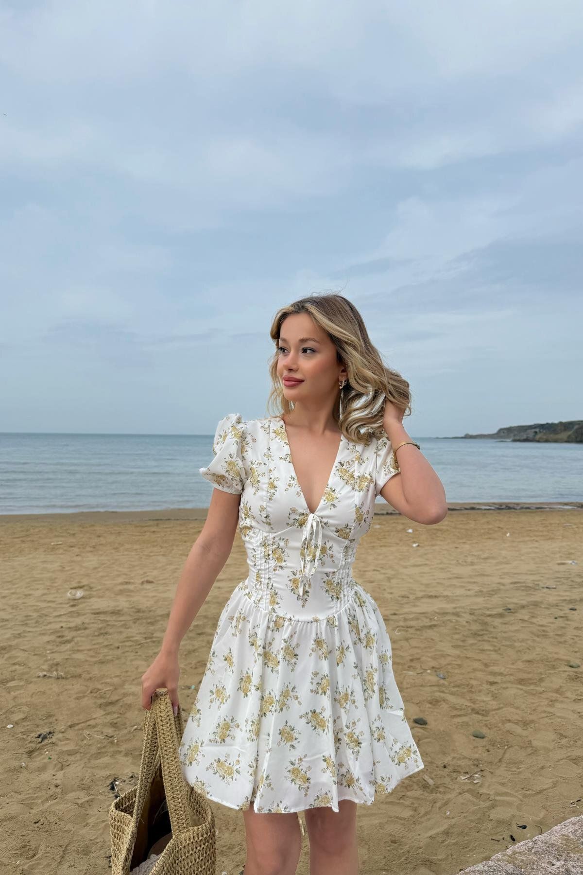 mylove Lemon Kısa Elbise Sarı