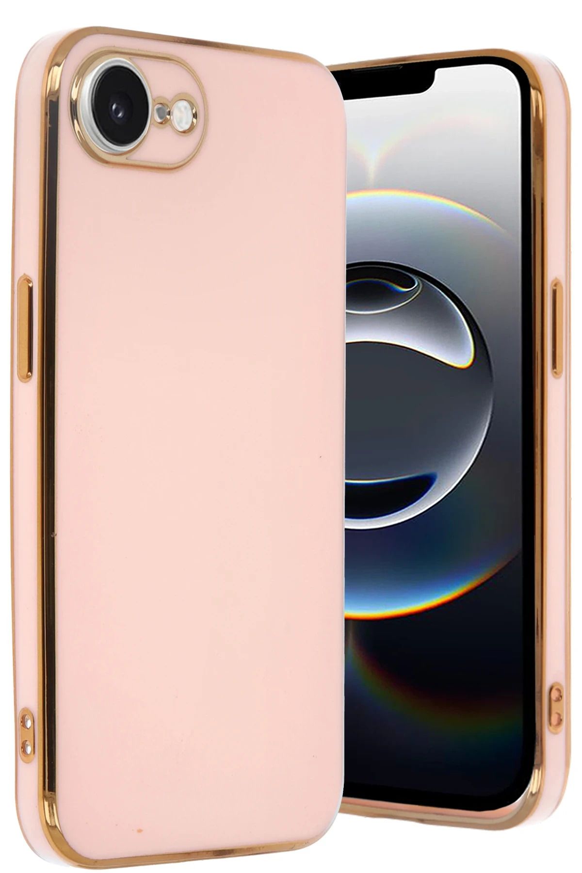 NewFace iPhone 16E Kılıf Volet Silikon - Pembe YNSMR