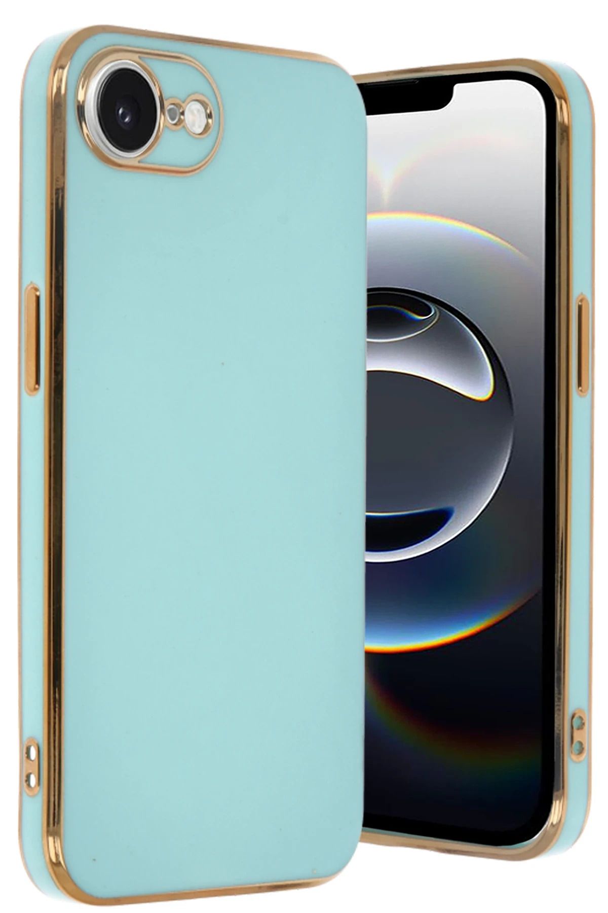 NewFace iPhone 16E Kılıf Volet Silikon - Açık Yeşil YNSMR