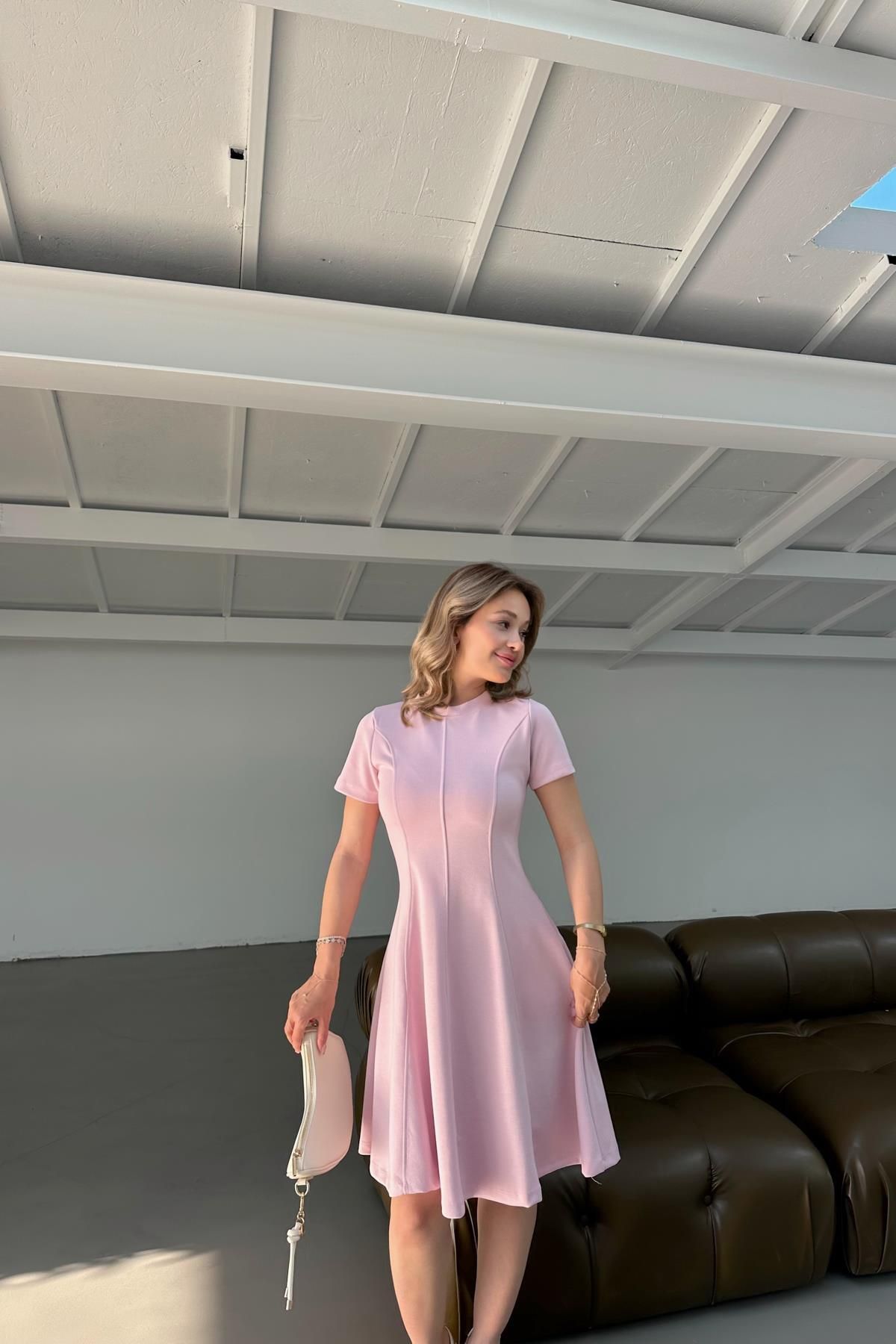 mylove Modal Kısa Elbise Pembe