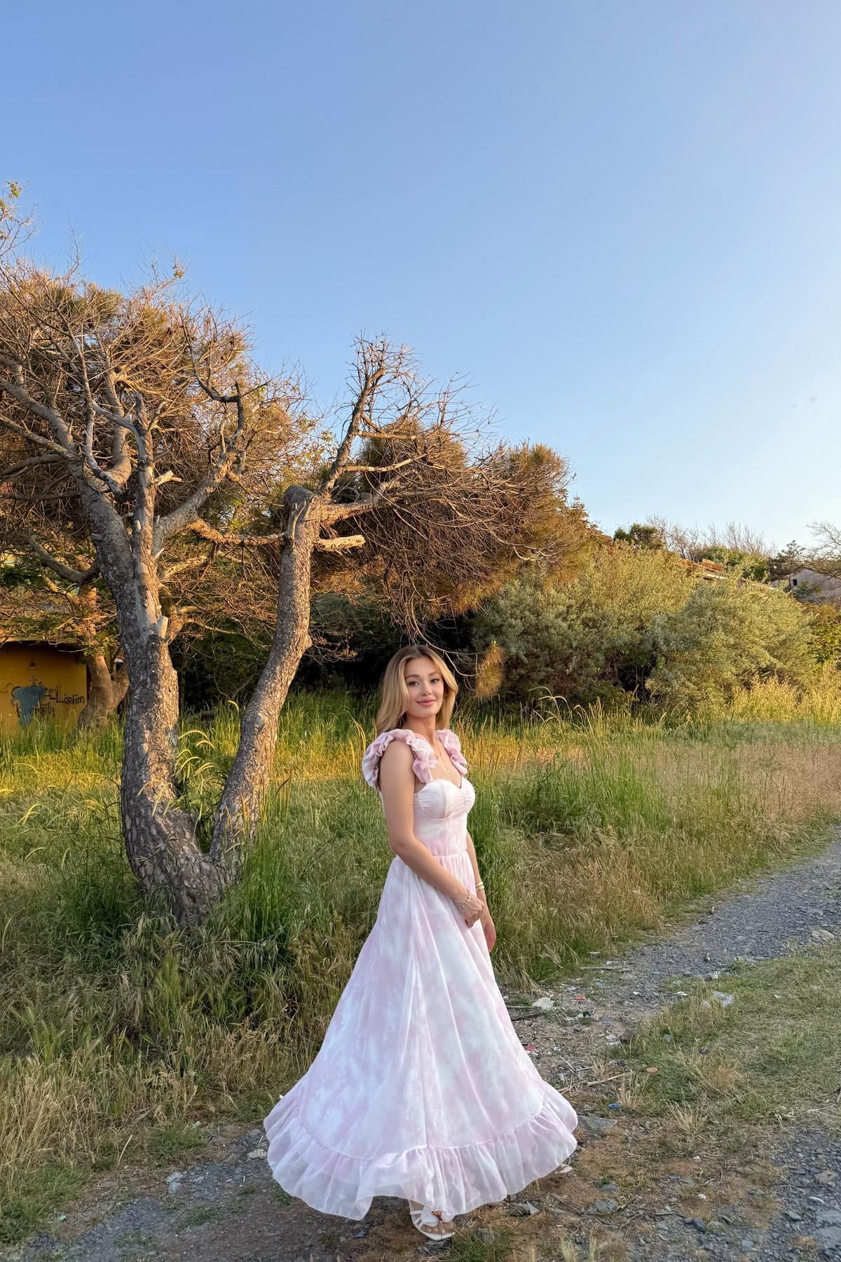 mylove Rose Tül Astarlı Elbise Pembe