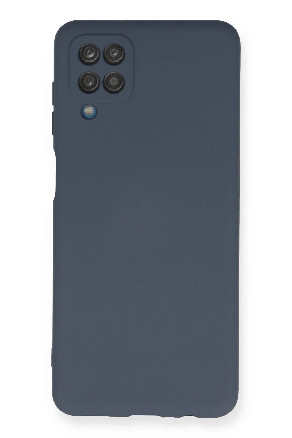 NewFace Samsung Galaxy A12 Kılıf Nano içi Kadife Silikon - Gri YNSMR