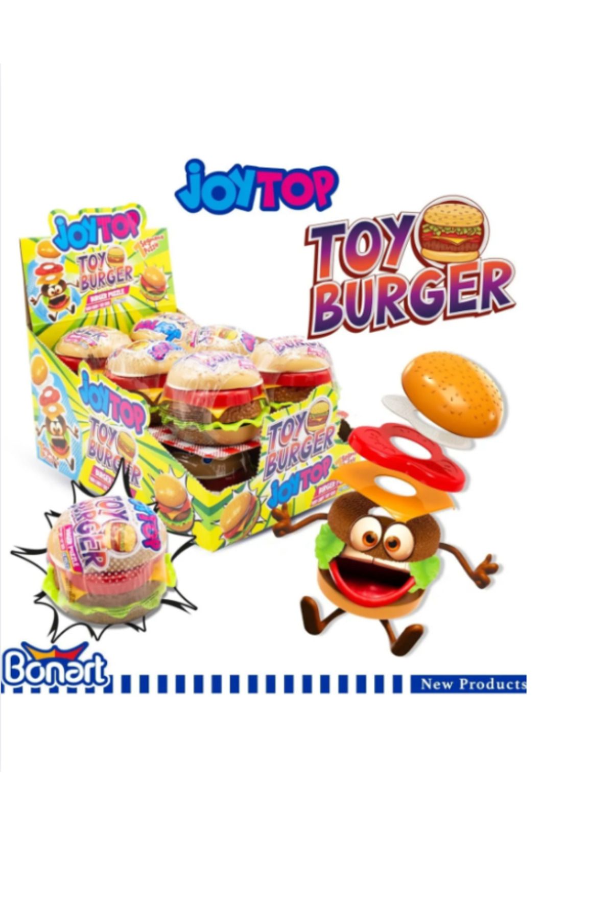 Bonart JOYTOP TOY BURGER HARD CANDY 10 GR - 12 adet