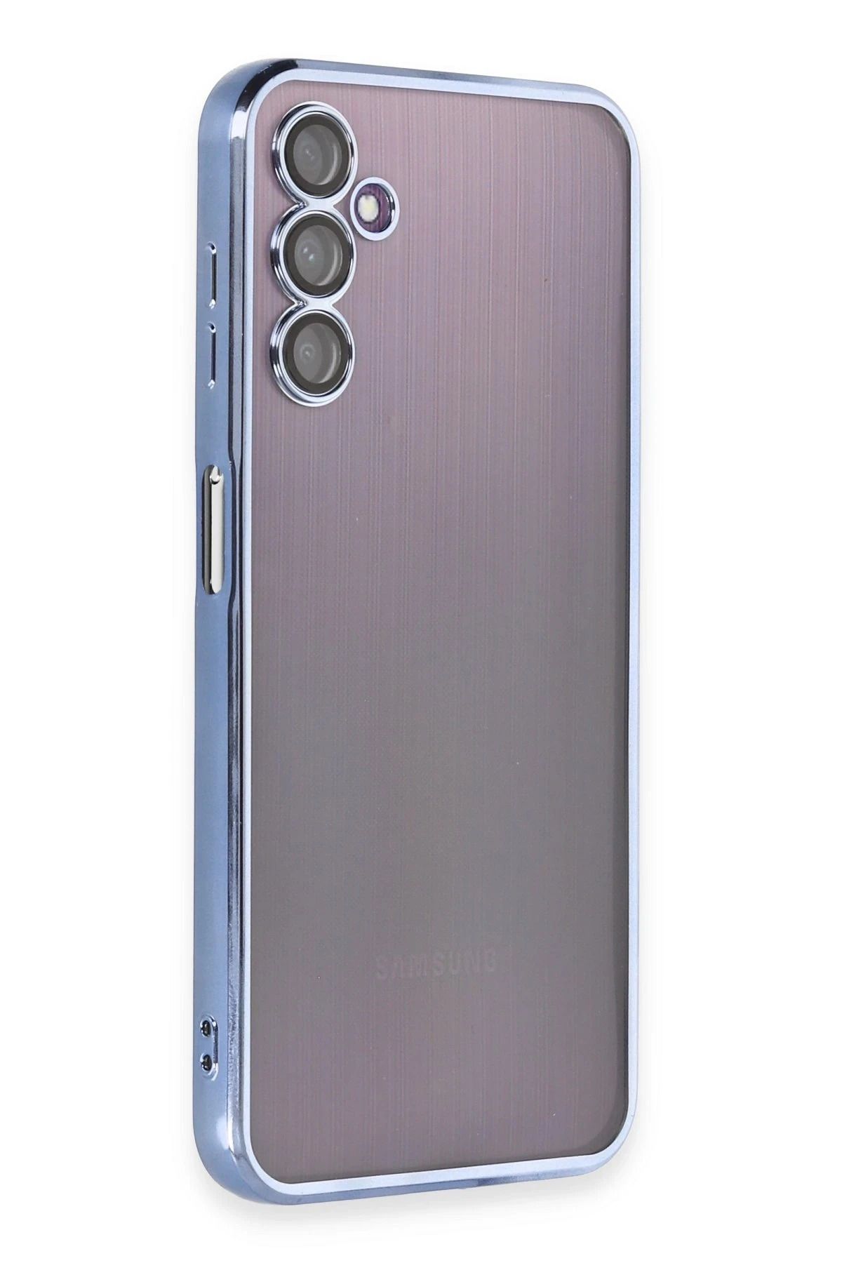 NewFace Samsung Galaxy A14 4G Kılıf Lensli Silikon - Açık Mavi YNSMR