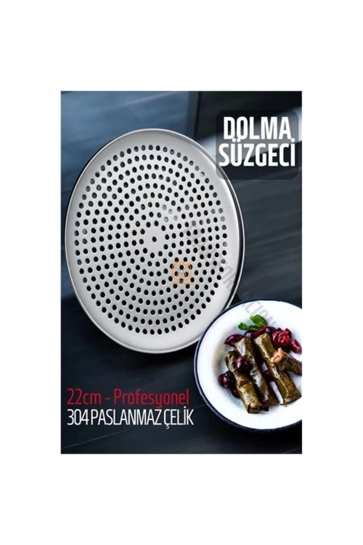 Generic Sarma Dolma Süzgeci 22 cm 304 Paslanmaz Çelik