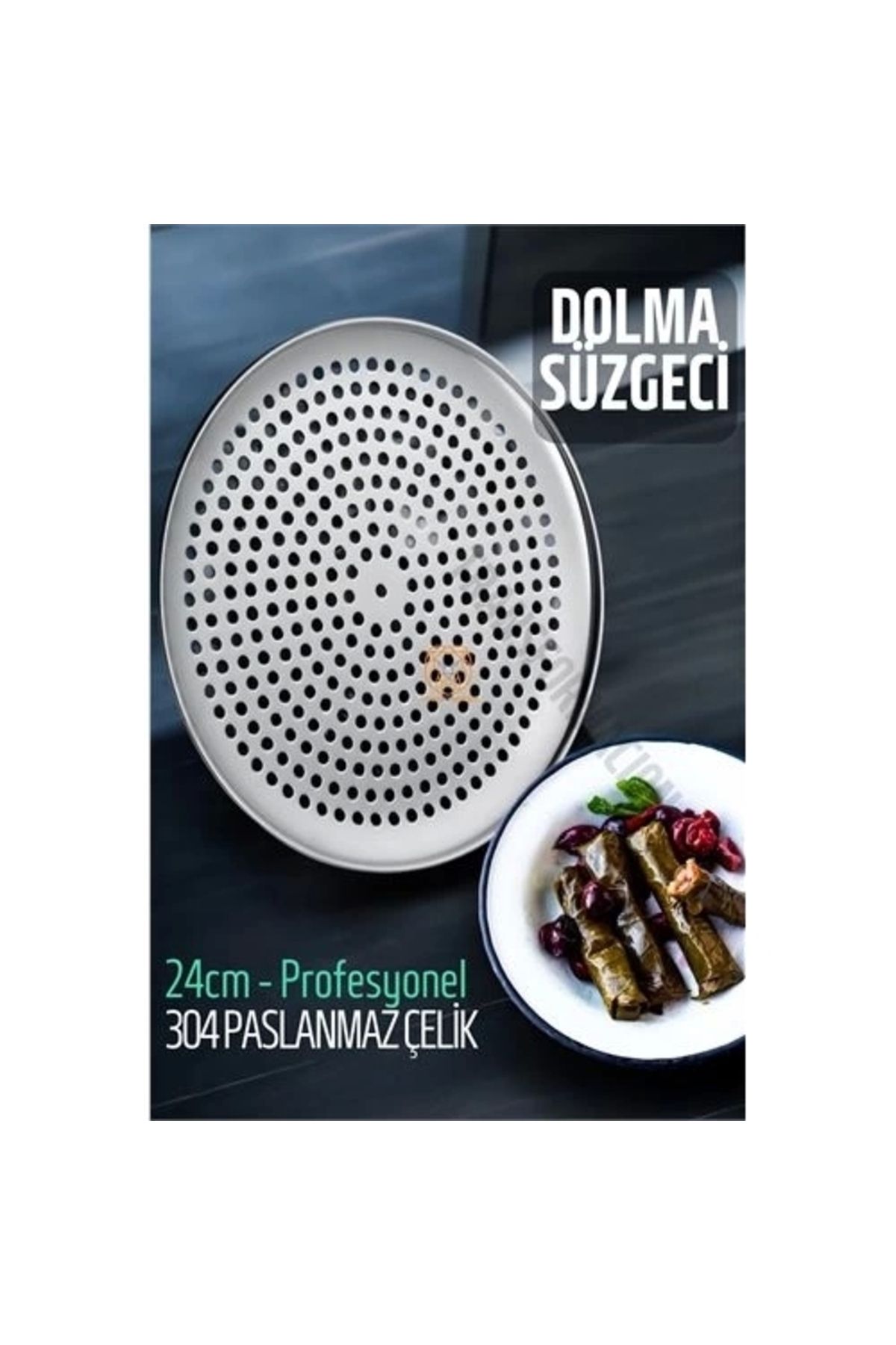 Generic Sarma Dolma Süzgeci 24 cm 304 Paslanmaz Çelik