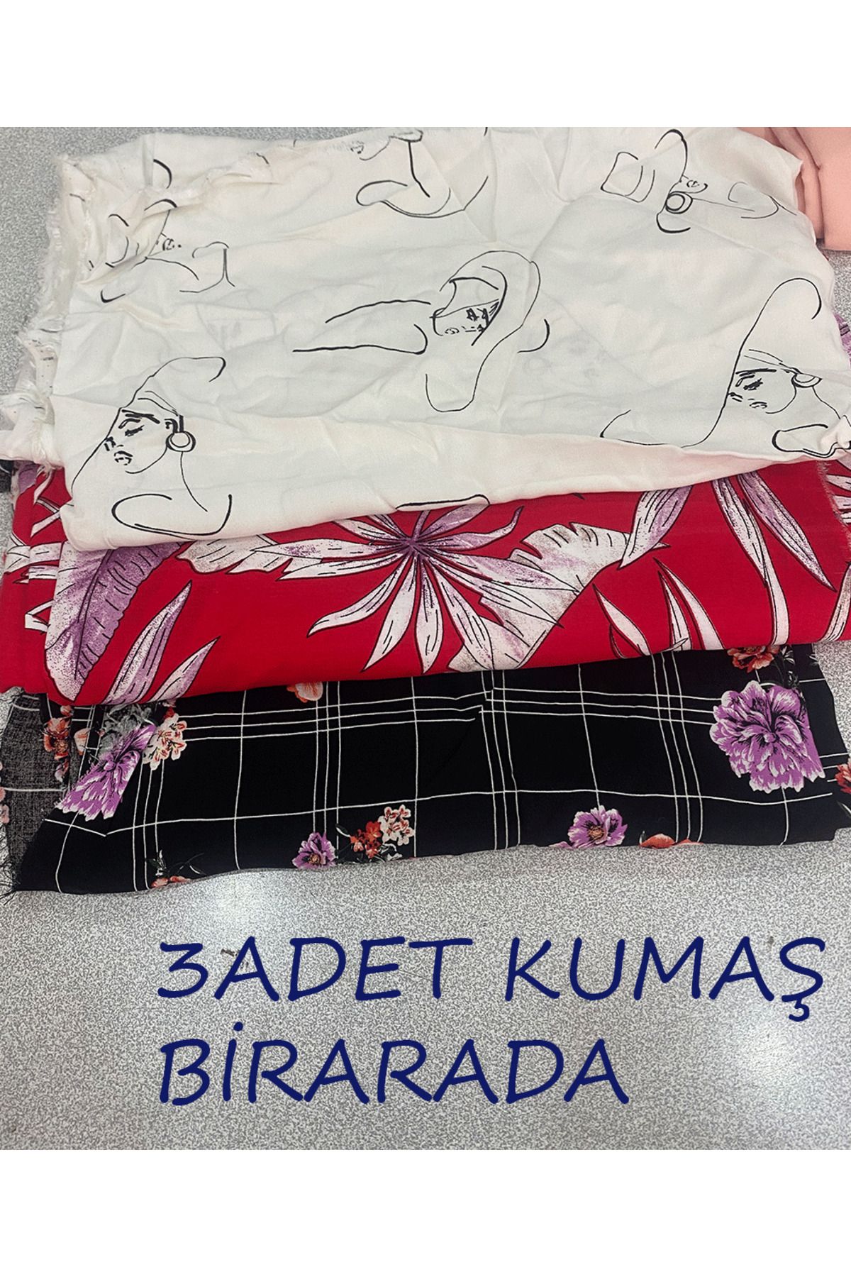 turkanlarhome VİSKON PARÇA KUMAŞLAR 1 METRE (3 RENK BİRARADA SATIŞTA)