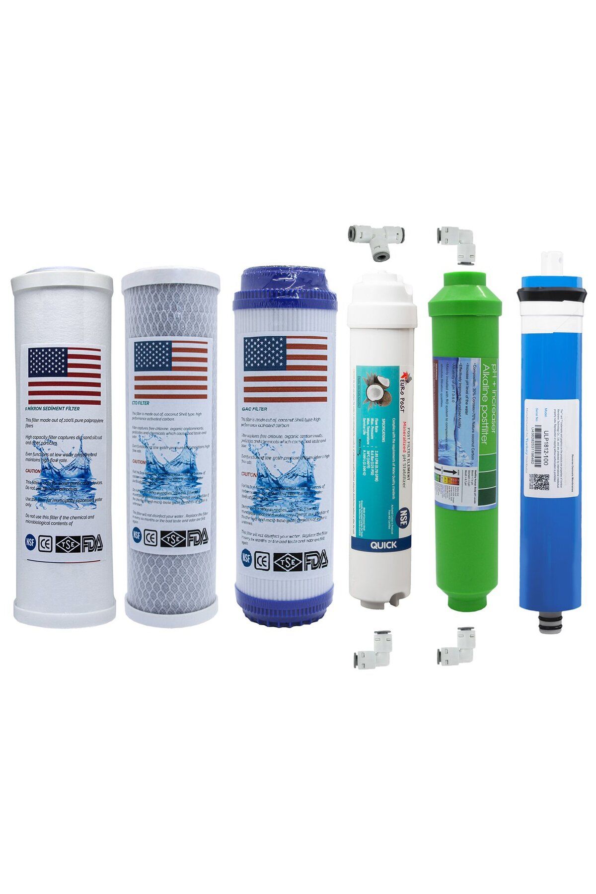 Aquatime Ihlas Cebilon 6'Lı Alkalin Filtre Çift Karbonlu Set