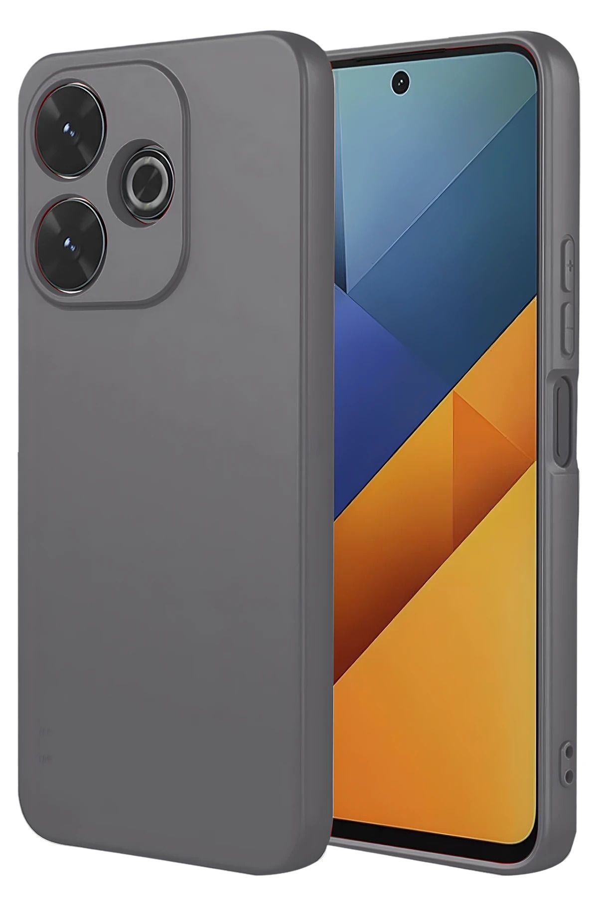 NewFace Xiaomi Redmi 13 4G Kılıf Nano içi Kadife Silikon - Gri YNSMR