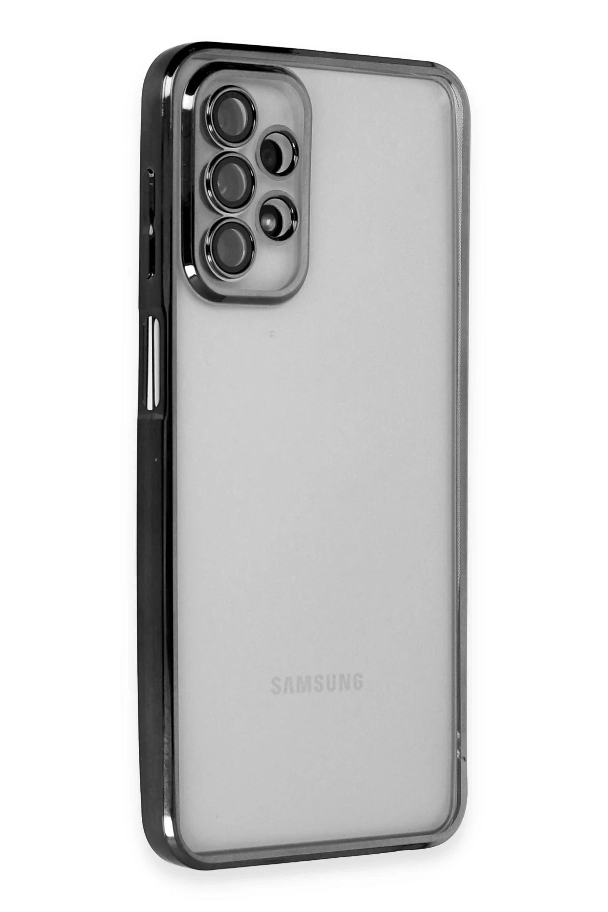 NewFace Samsung Galaxy A23 4G Kılıf Lensli Silikon - Siyah YNSMR