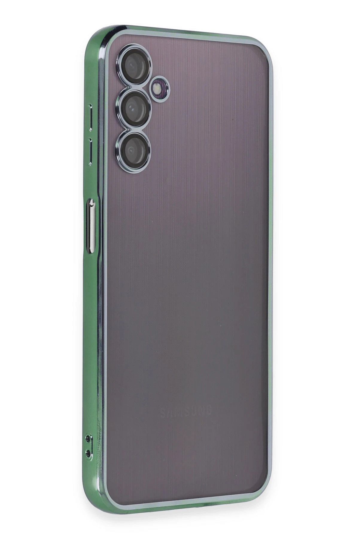 NewFace Samsung Galaxy A14 4G Kılıf Lensli Silikon - Yeşil YNSMR