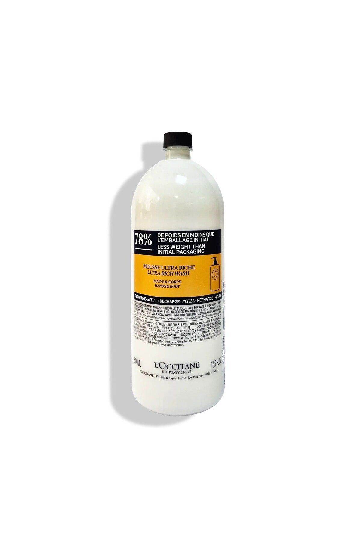 L'Occitane Shea Butter Ultra Rich Hand & Body Wash Eco-Refill - Shea El & Vücut Sabunu Eko-Yedek Refill 500 ml