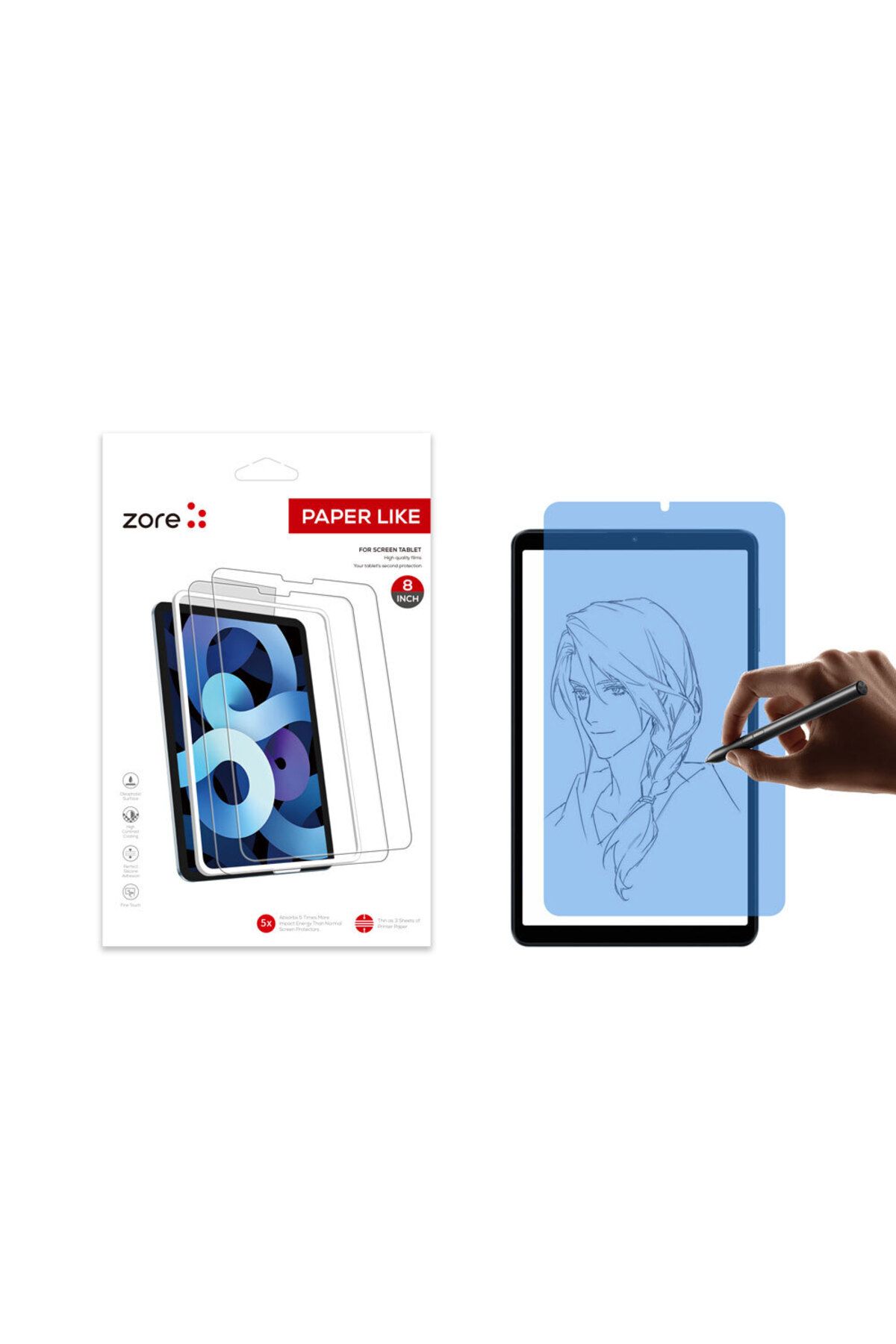 MAKSTECHNOLOGY Xiaomi Redmi Pad SE 8.7 Uyumlu MKST Paper-Like Ekran Koruyucu-Şeffaf