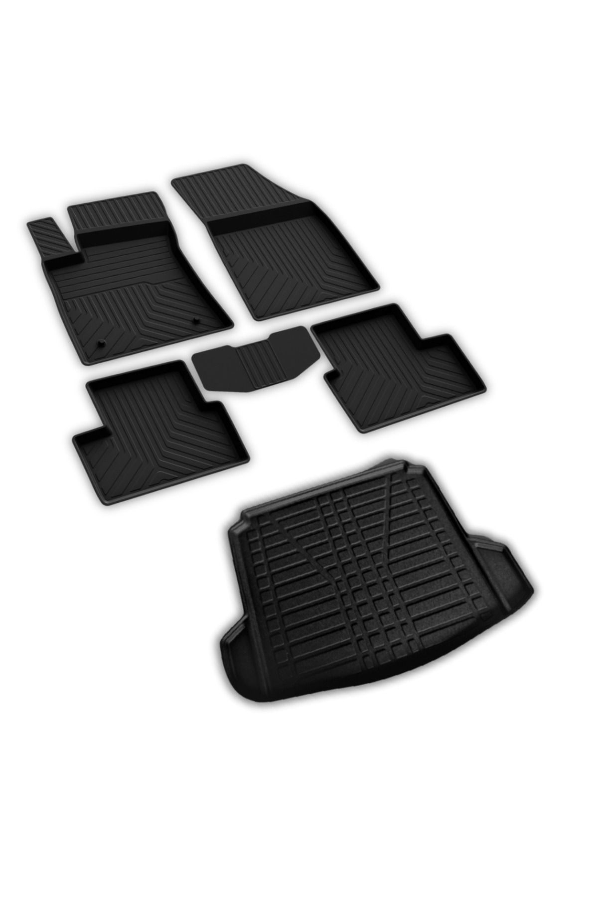 ferrous autoaccessories Renault Megane 4 Sedan Ferrous 4D Paspas ve Çift Kulaklı 3D Bagaj Havuzu 2016 ve Üstü