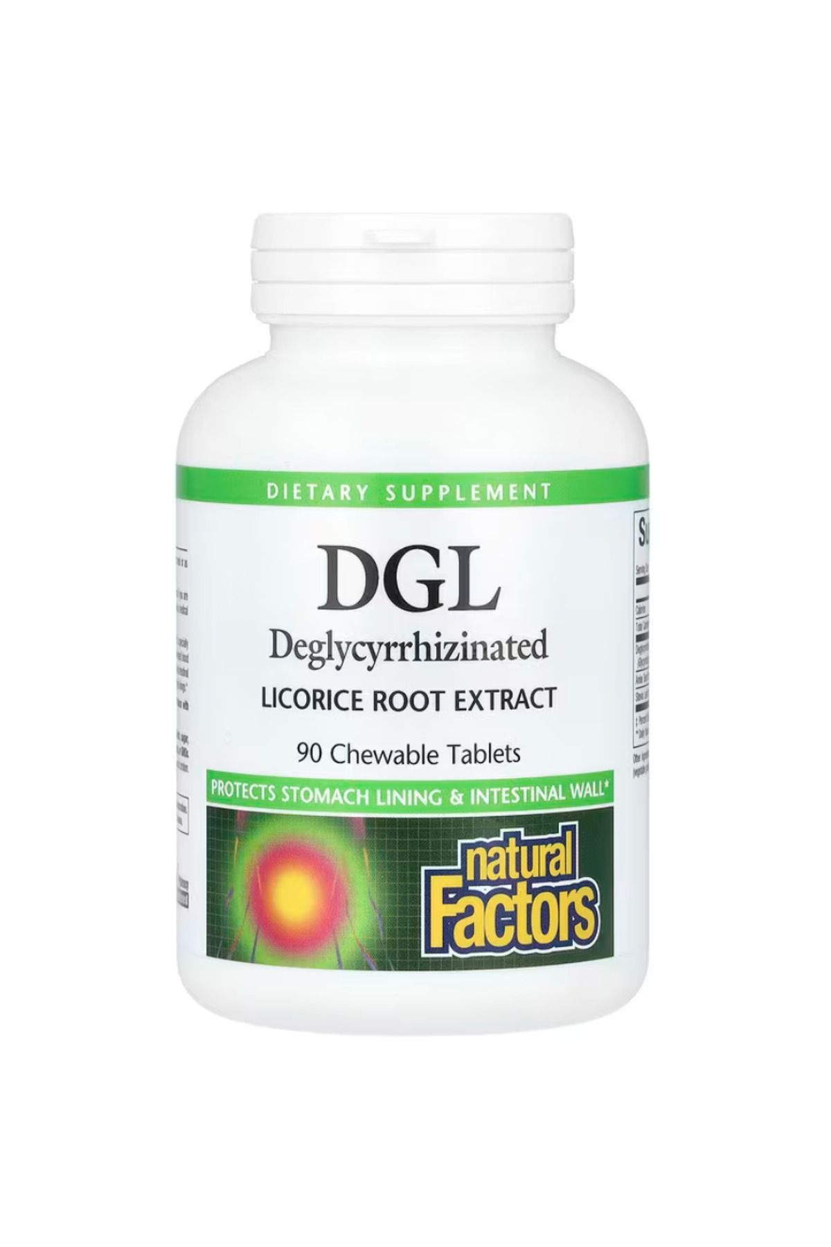 Natural Factors , DGL, Deglycyrrhizinated Licorice Root Extract, 90 Chewable Tablets