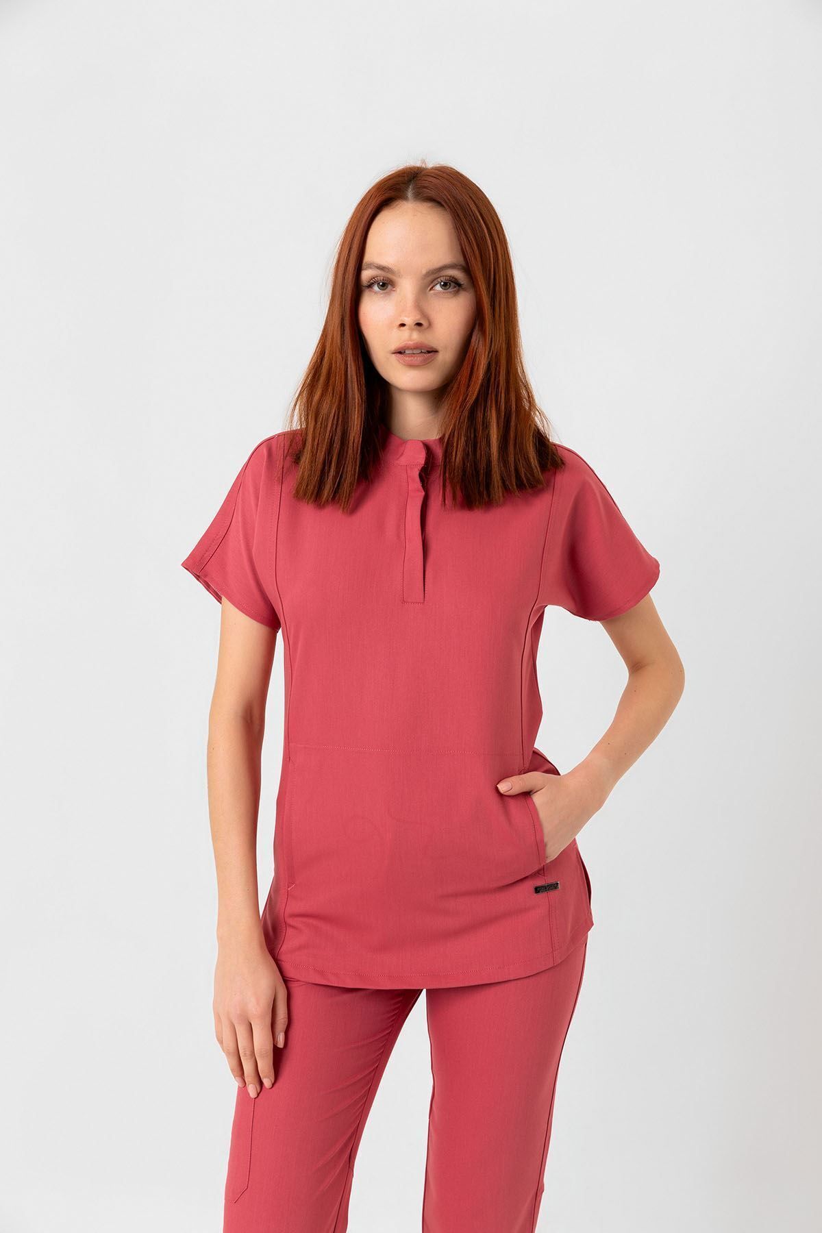 Onur Forma Scrubs New Line Kadın Takım - Gül Kurusu