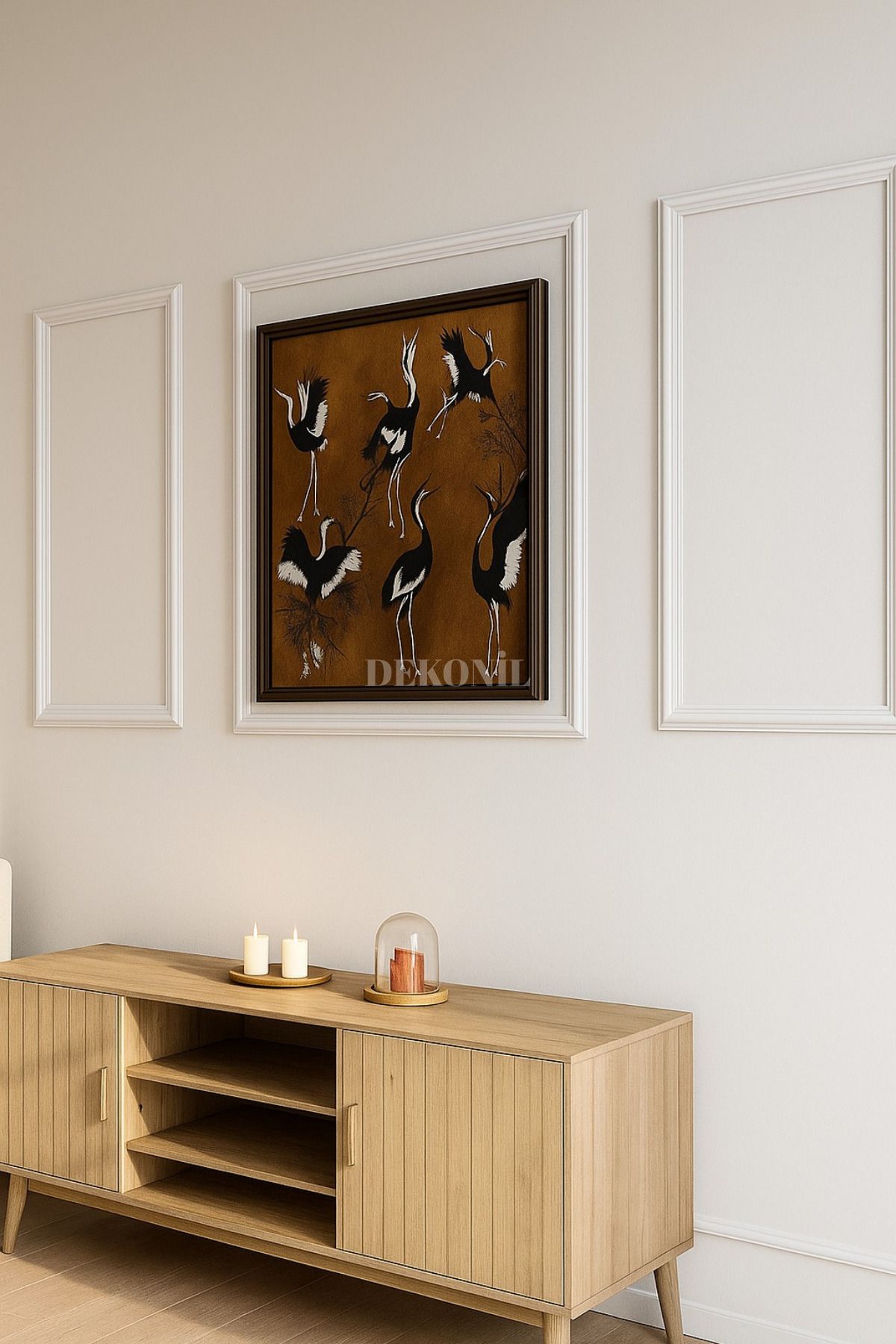 Dekonil Roma 4cm Boyanabilir Hazır Kesilmiş Duvar Çıtası Paketi 3'lü (120cm*50cm)