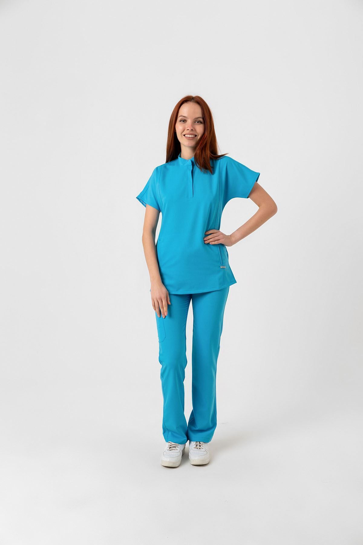 Onur Forma Scrubs New Line Kadın Takım - Turkuaz Mavi