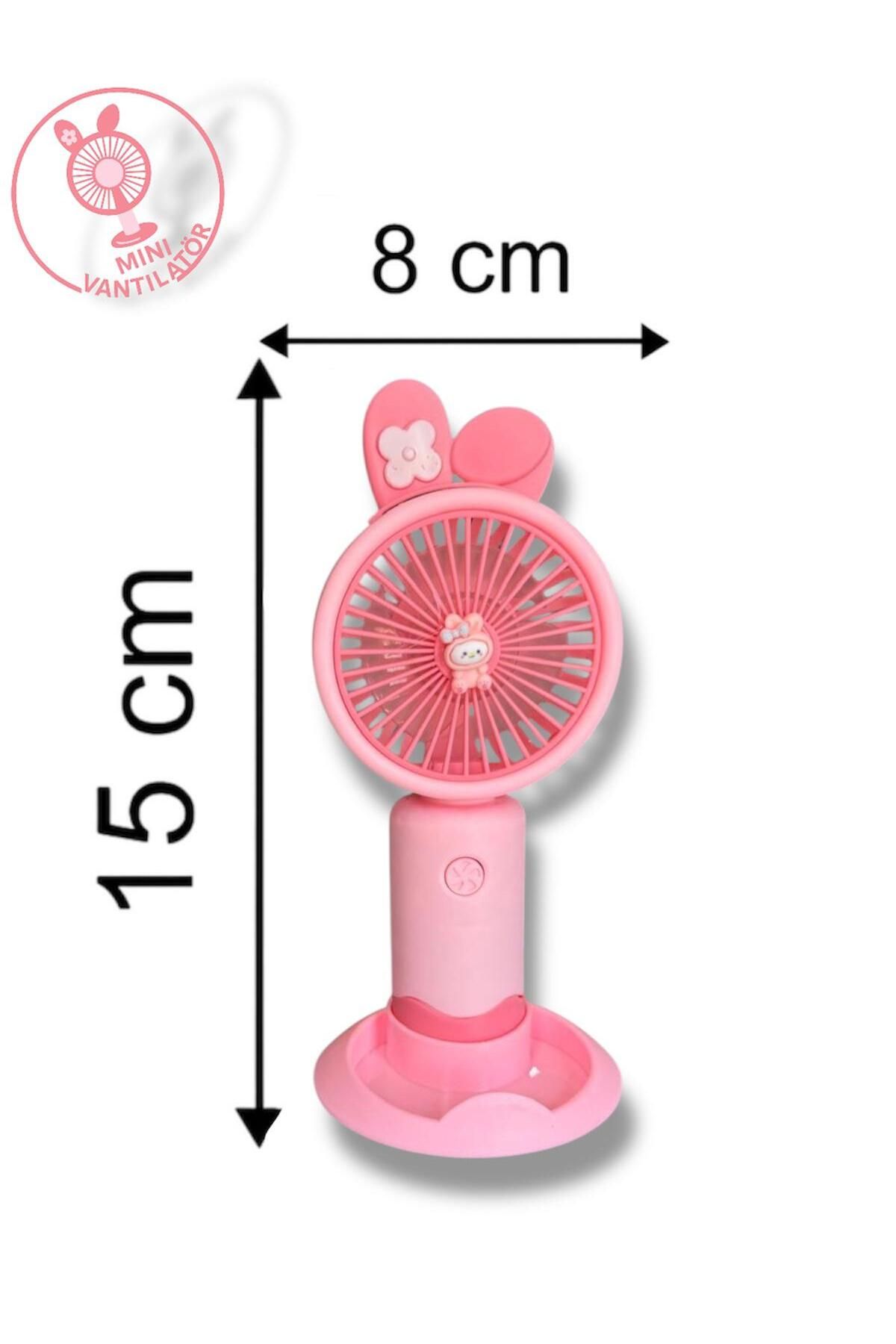 madam gold 💜 Mini Masa Vantilatörü – Katlanabilir, USB Şarjlı + Islak Mendil Hediye!