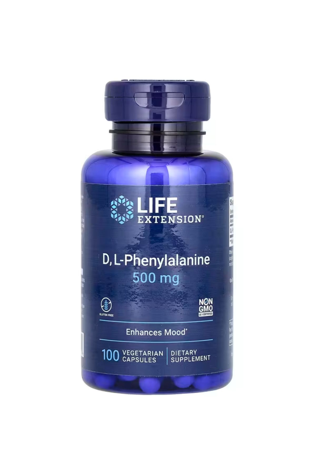 Life Extension , D, L-Phenylalanine, 500 mg, 100 Vegetarian Capsules