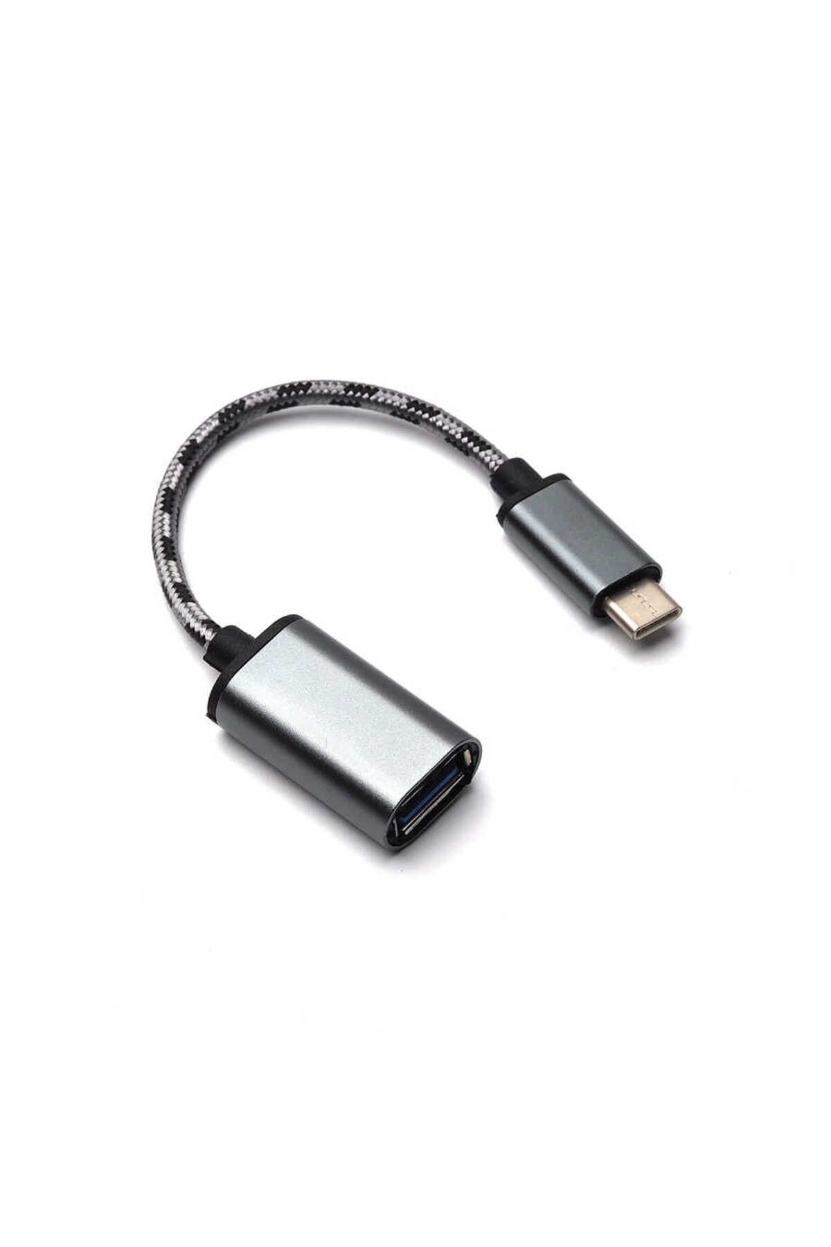 Tılsım Tekno Siyah Kablolu Metal Type-C Otg-TSTK