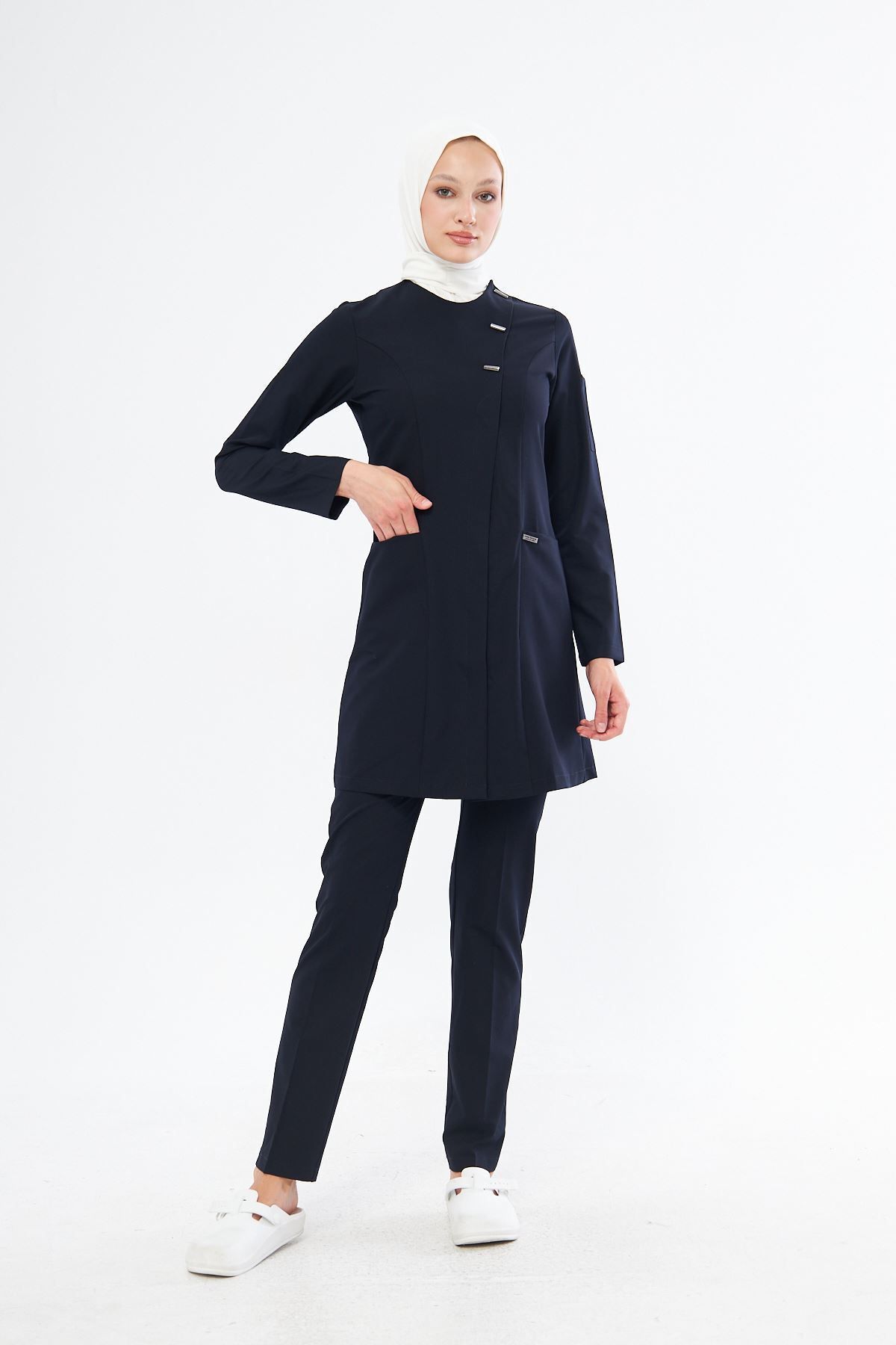 Onur Forma Scrubs Elegance Kadın Tesettür Takım - Lacivert