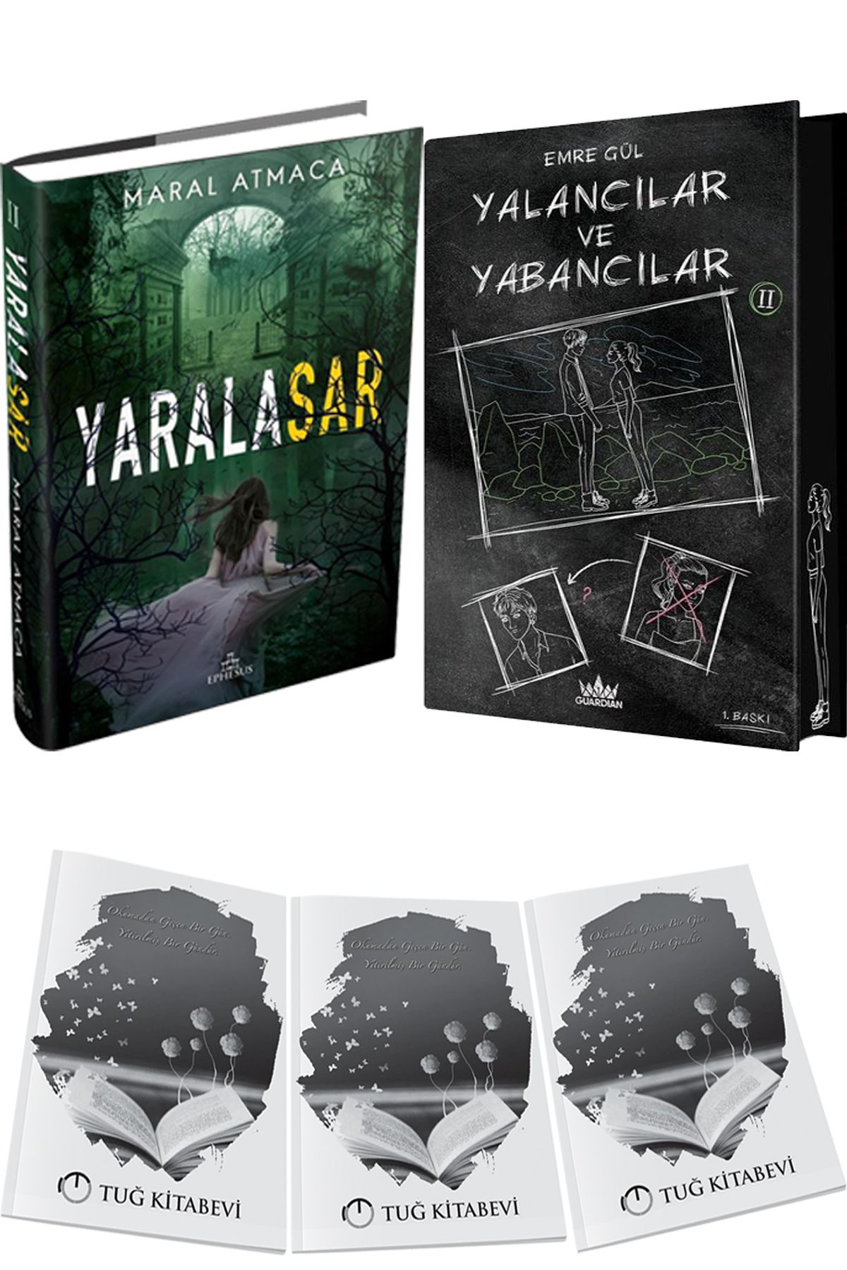 Ephesus Yayınları Yaralasar 2 Ciltli ve Yalancılar ve Yabancılar 2 Ciltli Özel Baskı + Hediyeli