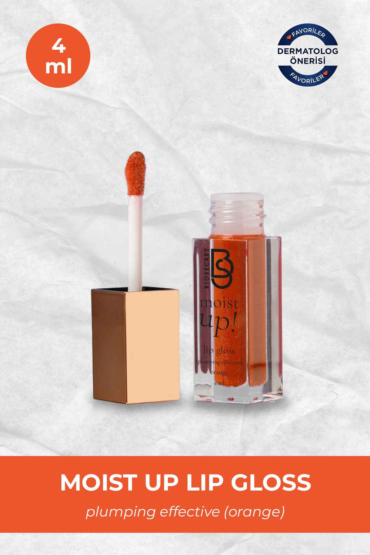 Biosecret Moist UP Lip Gloss Orange 4ml Bio157