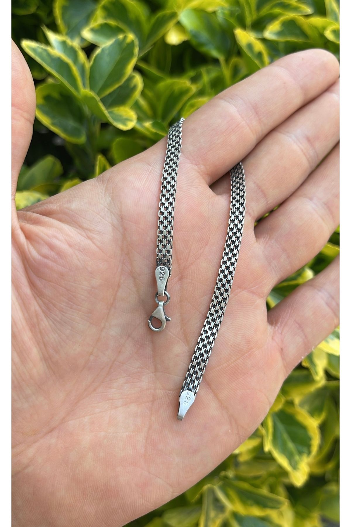 LİNOVE JEWELLERY Oksitli Gümüş Bileklik, 925 Ayar Gümüş Unisex Bileklik, Men Bracelet, Oksitli Düz Erkek Bileklik