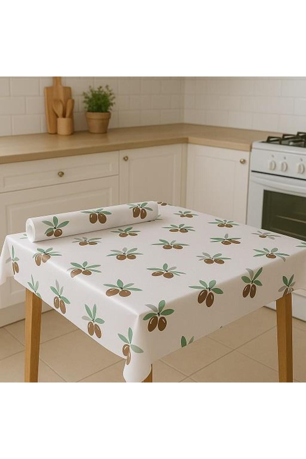 alsepeteavm Roll-up Rulo Kağıt Masa Örtüsü Zeytin Desenli 100 X 150cm 16 Yaprak