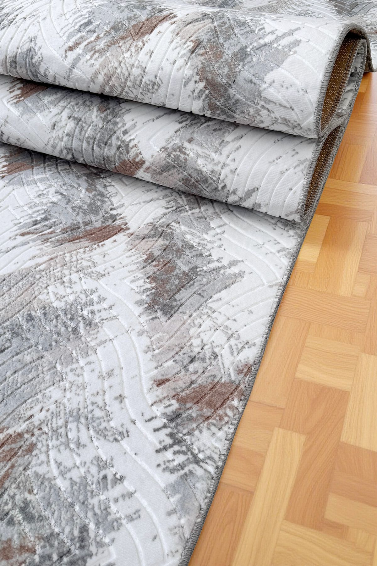 Paco Home Makinede yıkanabilir kaymaz taban leke tutmaz bej mutfak halısı salon halısı ve yolluk