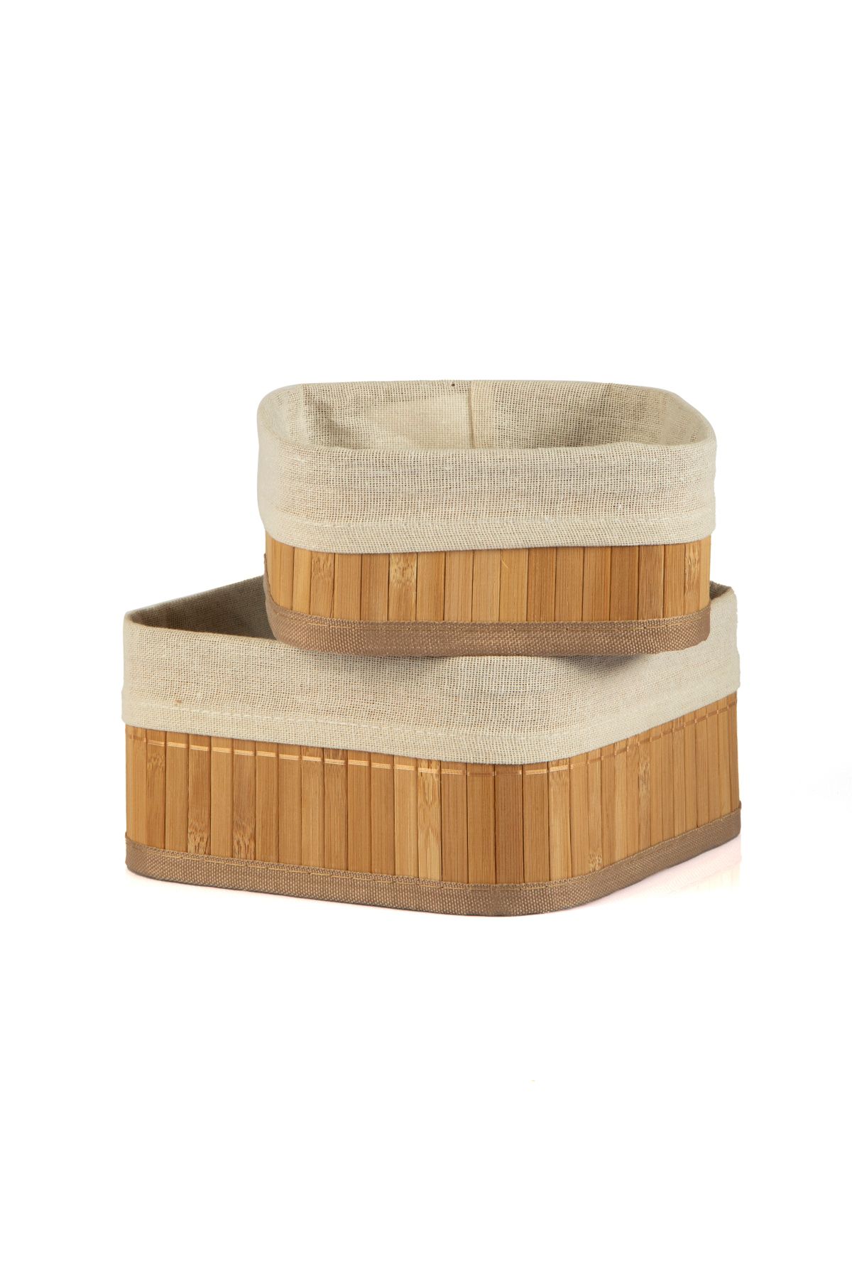 Lizzy 2' Li Kare Bambu Organizer Sepet