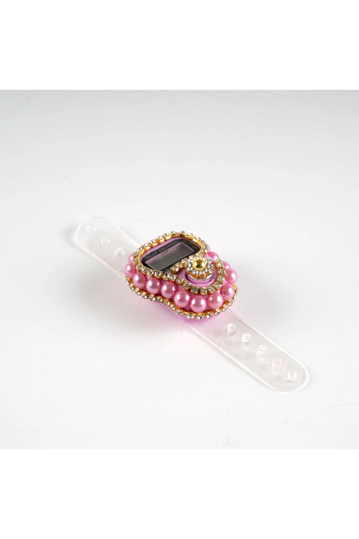 Tally Counter Zincirli & Taşlı Zikirmatik (Pembe)