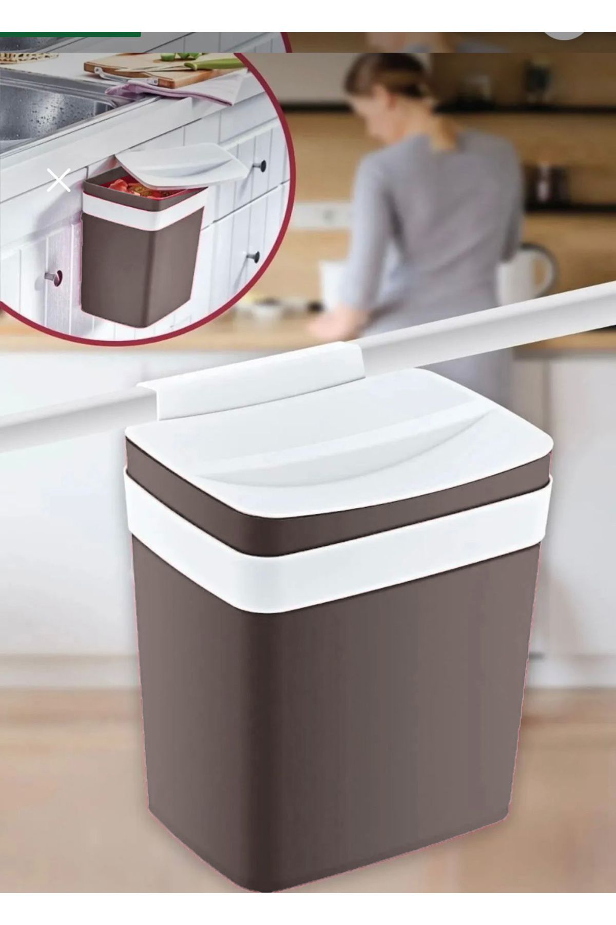 SİHİRLİ AYAKLAR Asılabilir Pratik Çöp Kutusu Soft Askılı Çöp Kutusu 8,5lt 19x22cm
