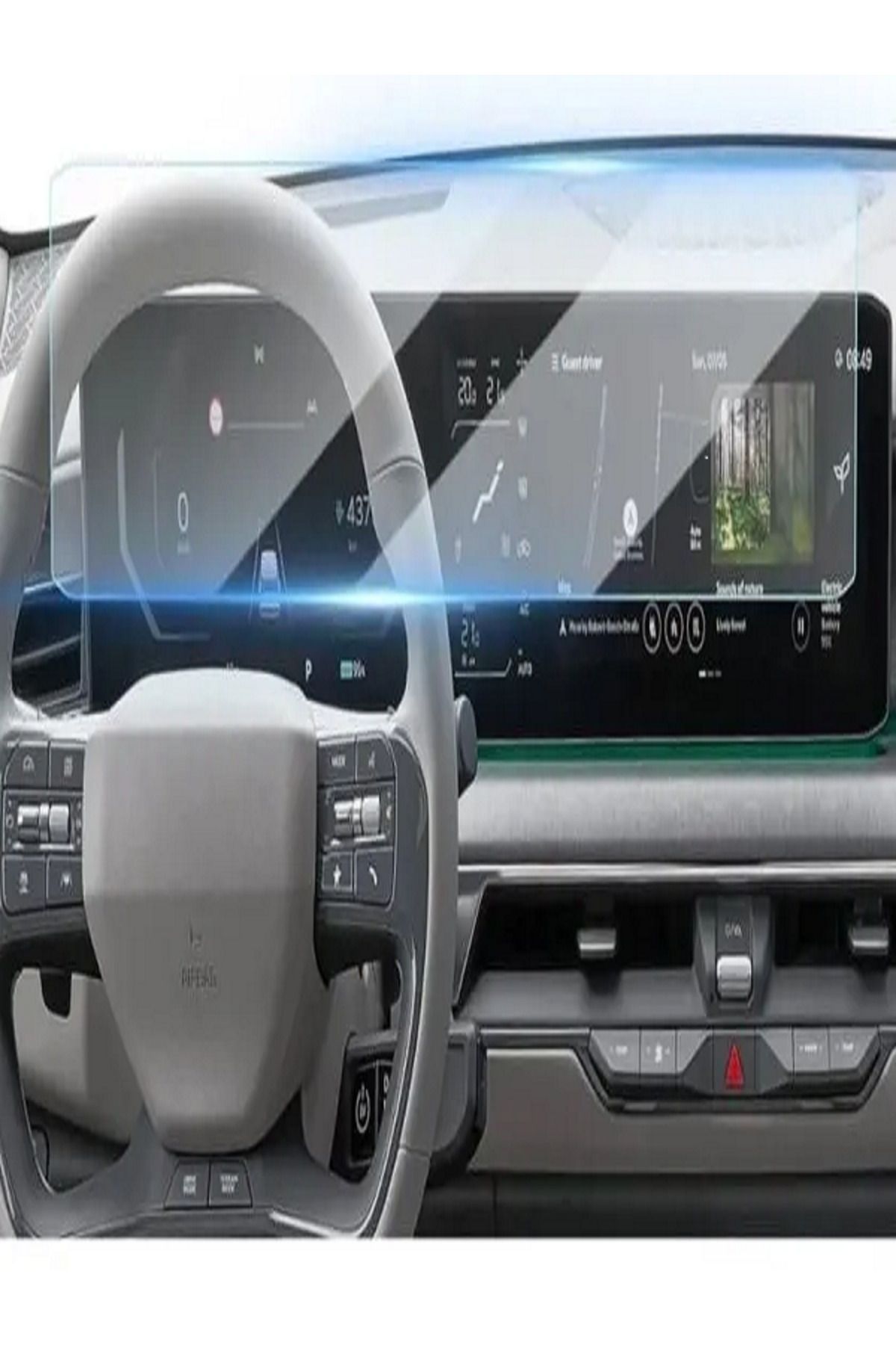SEMERS Kia Ev3 12.3 inc Dijital Gösterge ve Multimedya Nano Ekran Koruyucu