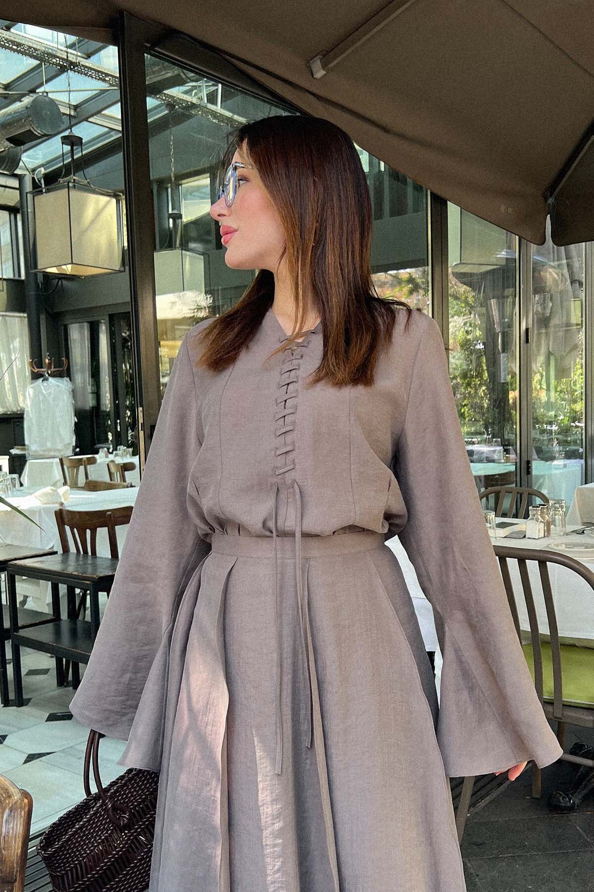 VESNA Bağcık Detaylı Bluz